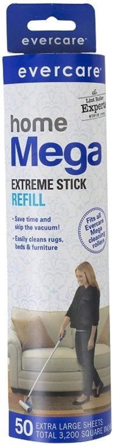 Evercare Mega Large Surface Roller Refill 50 Sheets (6 Pack) Green,white 