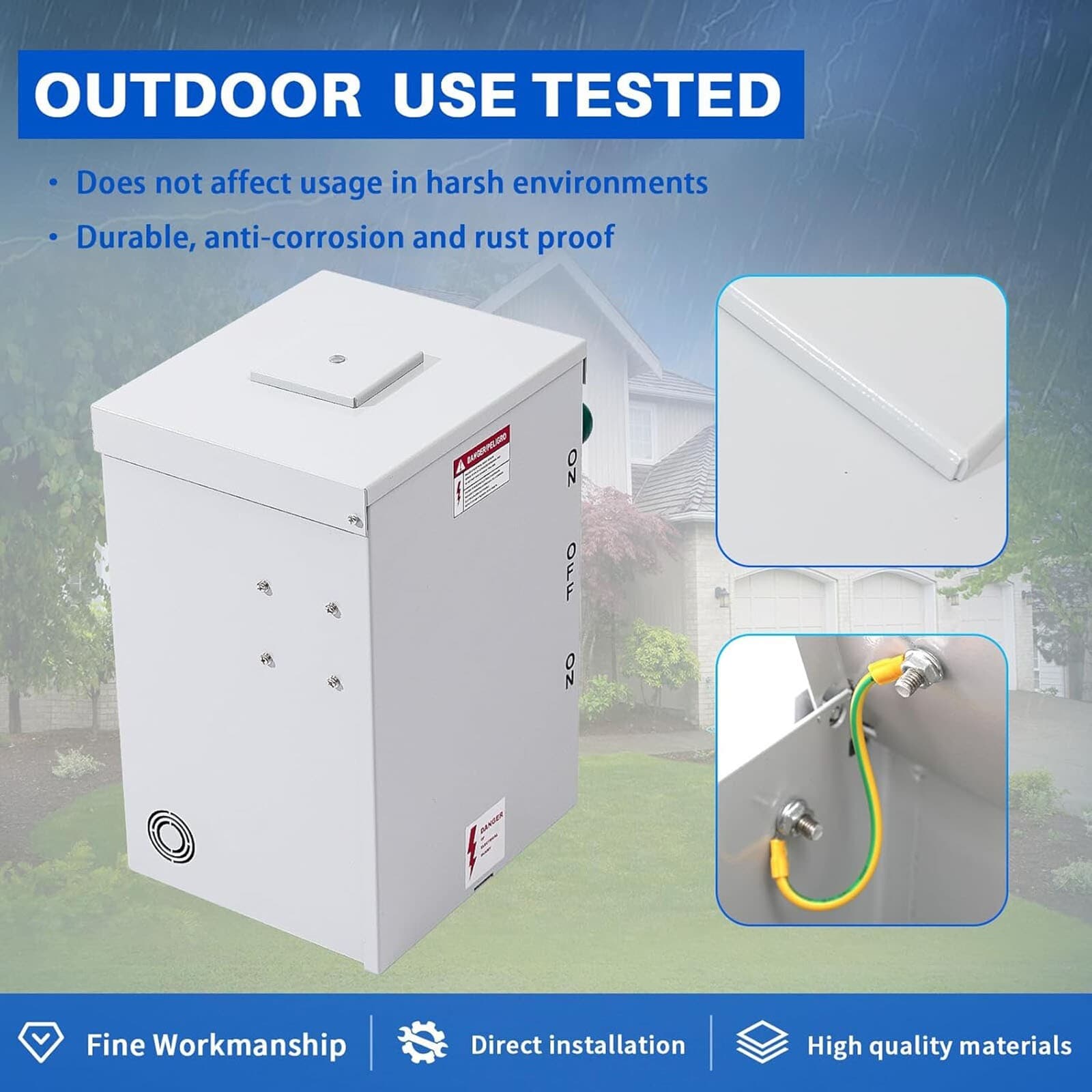 200 Amp Generator Transfer Switch 110V 240V Manual Transfer Switch Non-Fusible 4