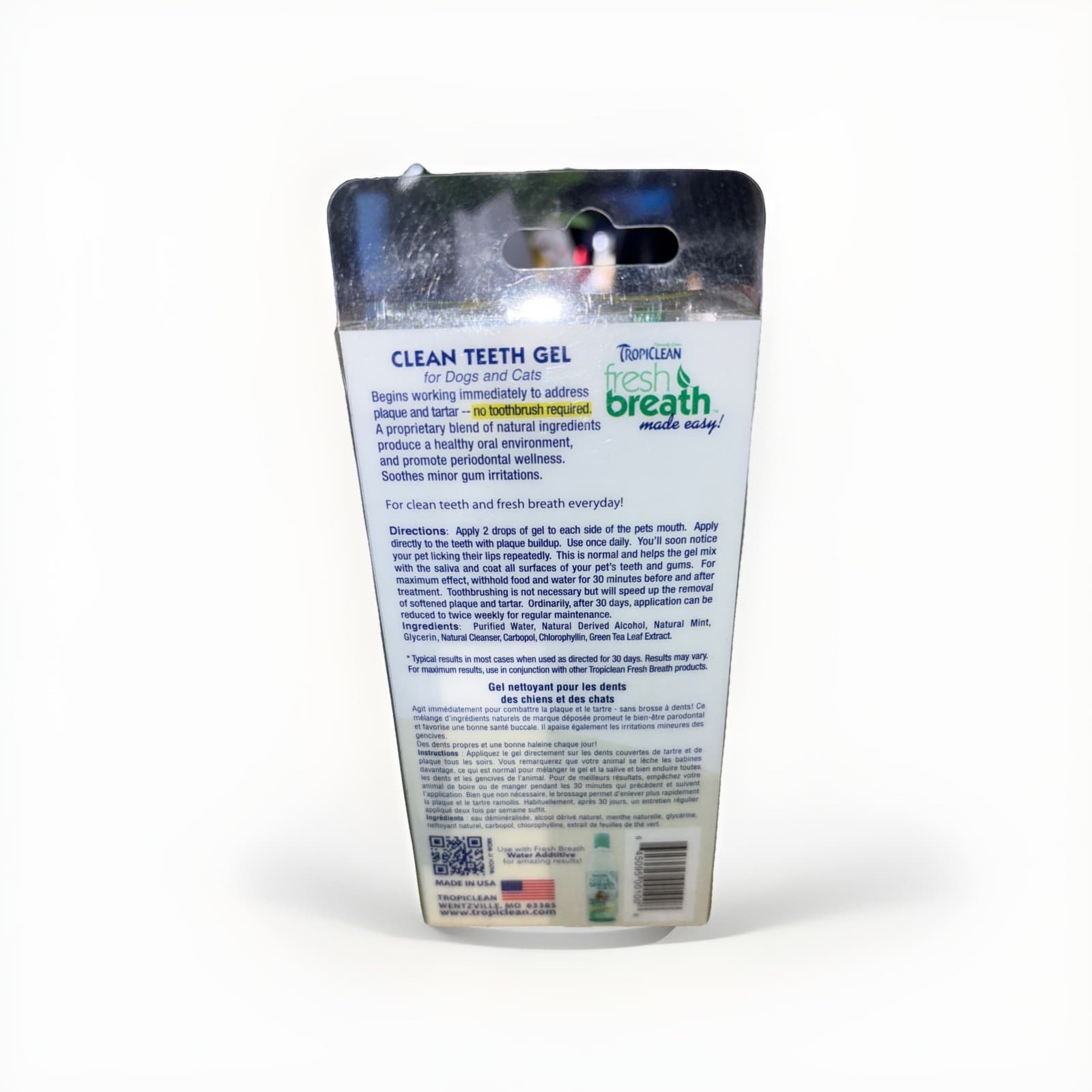 TropiClean Clean Teeth Gel For Dogs Promotes Strong Teeth & Healthy Gums 4 oz 5