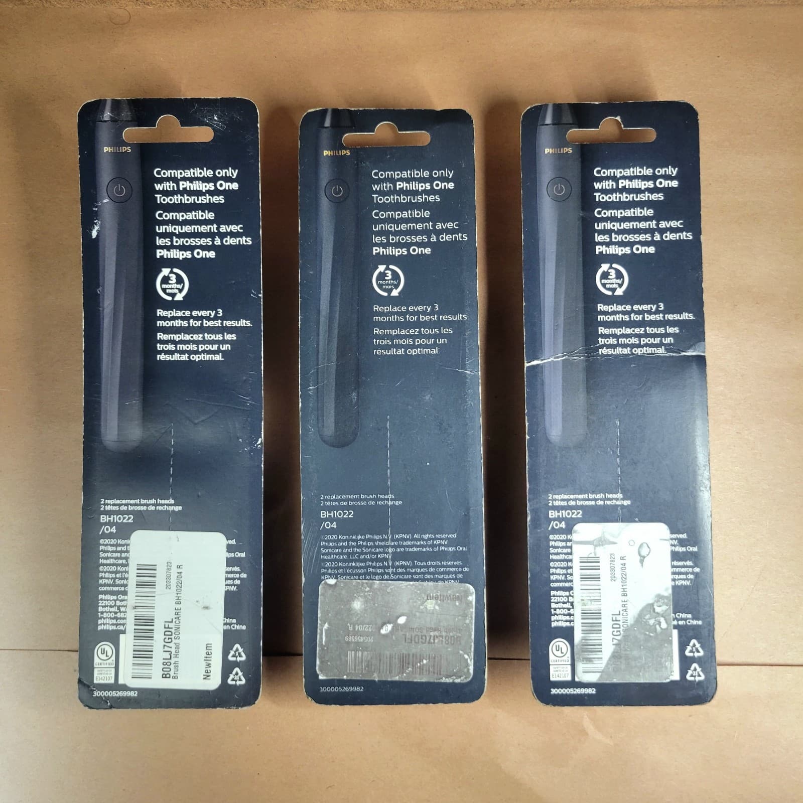 Philips One by Sonicare Replacement Brush Heads – Lot of 3 Packs (6 Total) – NEW 2