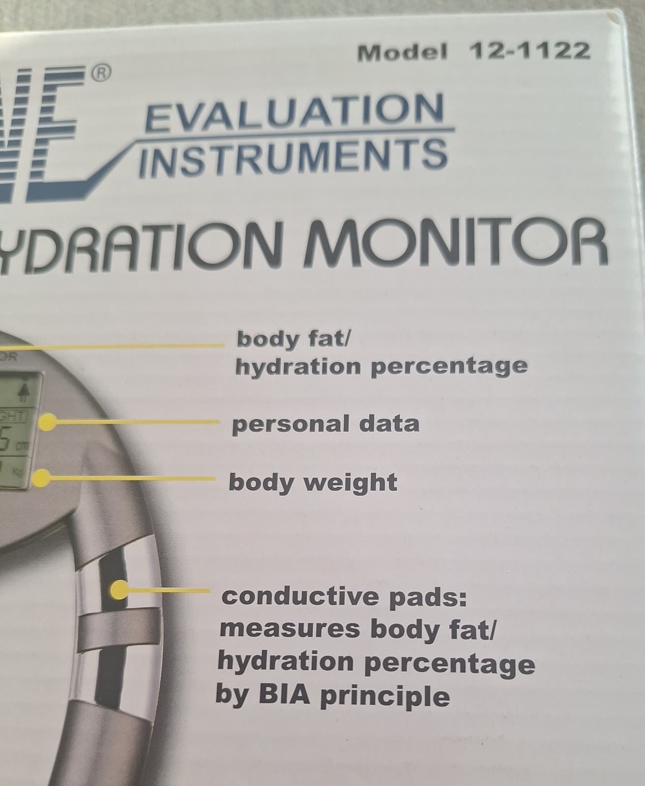 Baseline Evaluation Instruments Body Fat/Hydration Monitor w/ Box and Manual 5