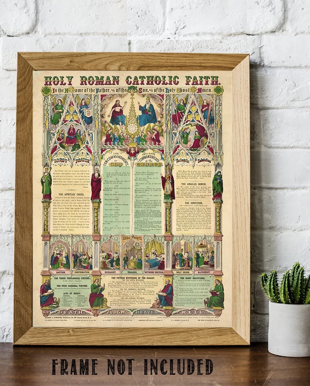 Holy Roman Catholic Faith Poster 11x14 Unframed Vintage Religious Wall Art 6