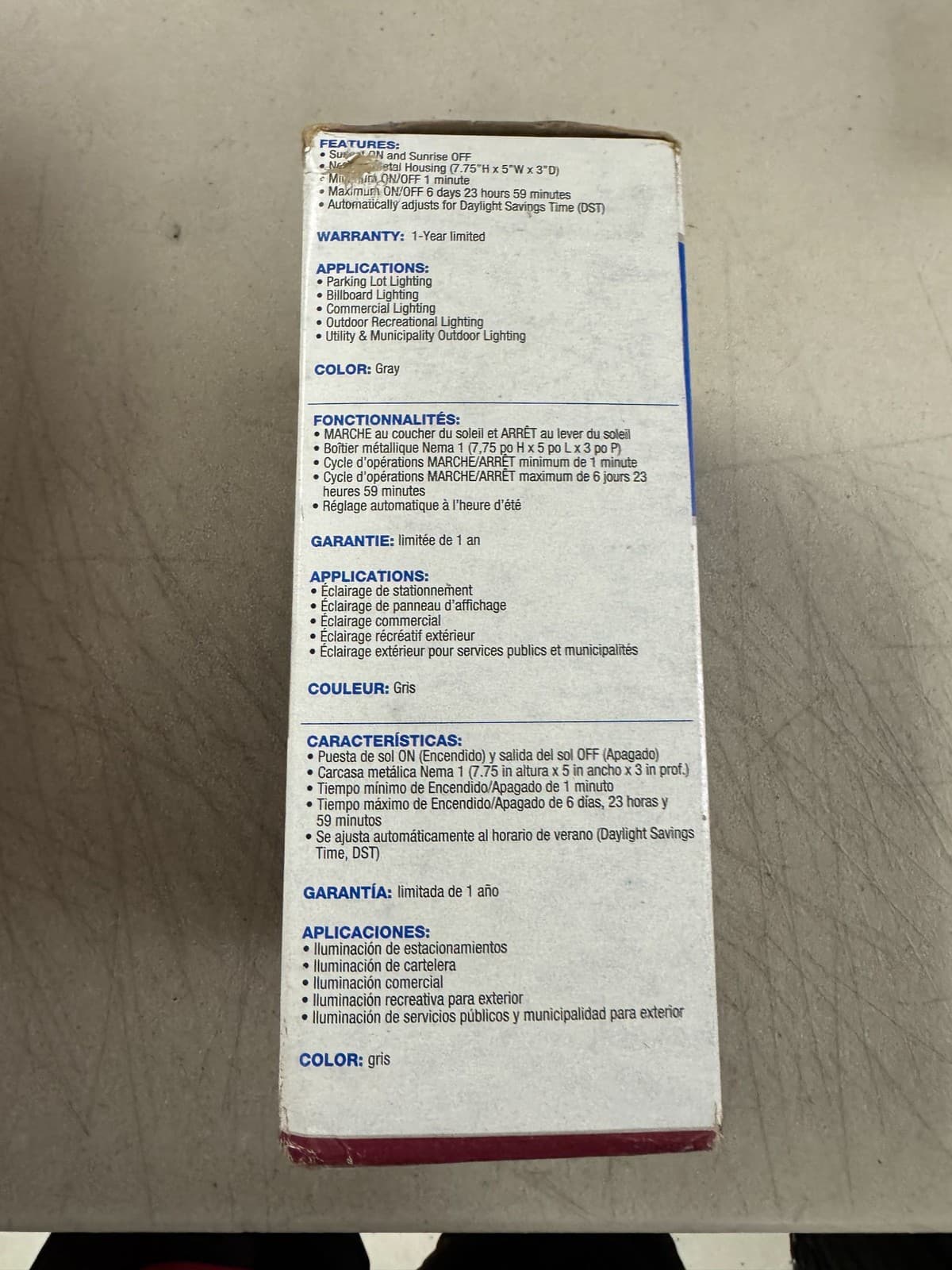 Intermatic Astronomical 7-Day 1-Circuit Electronic Control Gray New 4