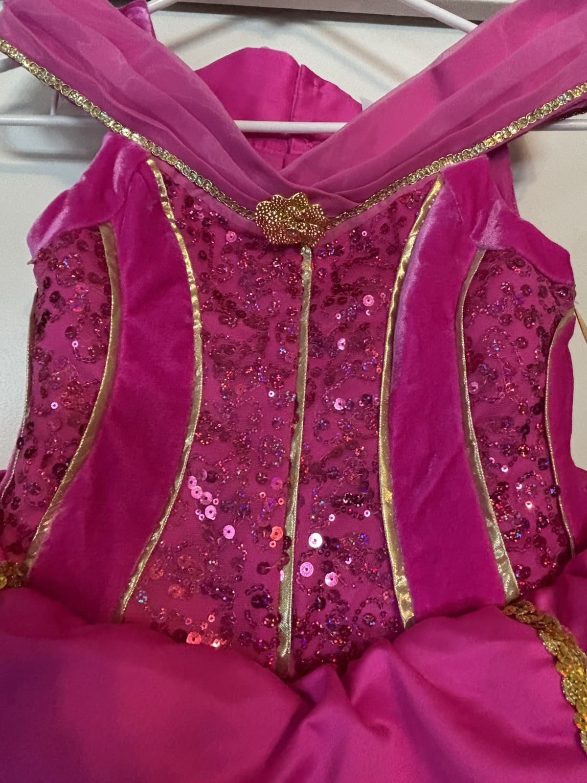 Disney Store Designer Collection Girls Aurora Dress 11/12 NWT Princess Costume 3