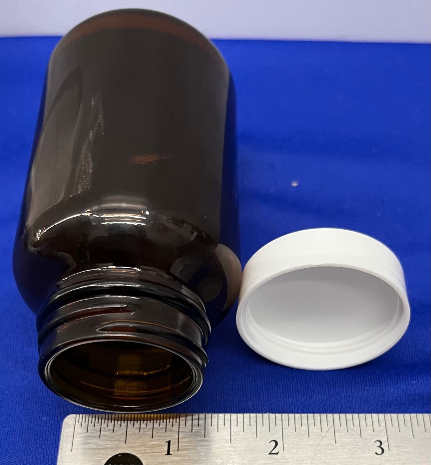 AMBER GLASS 120 PACKERS BOTTLE JAR w/CAP  WIDE MOUTH ROUND  1 LOT QTY 12 BOTTLES 5