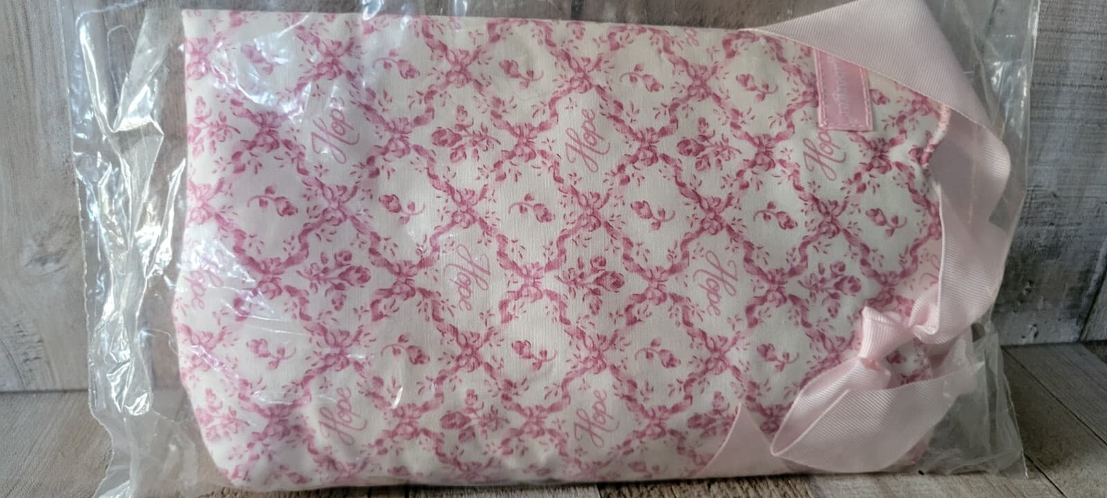 Longaberger 2009 Horizon of Hope Tote NEW pink White Ribbon Cancer Gift Bag Rose 2