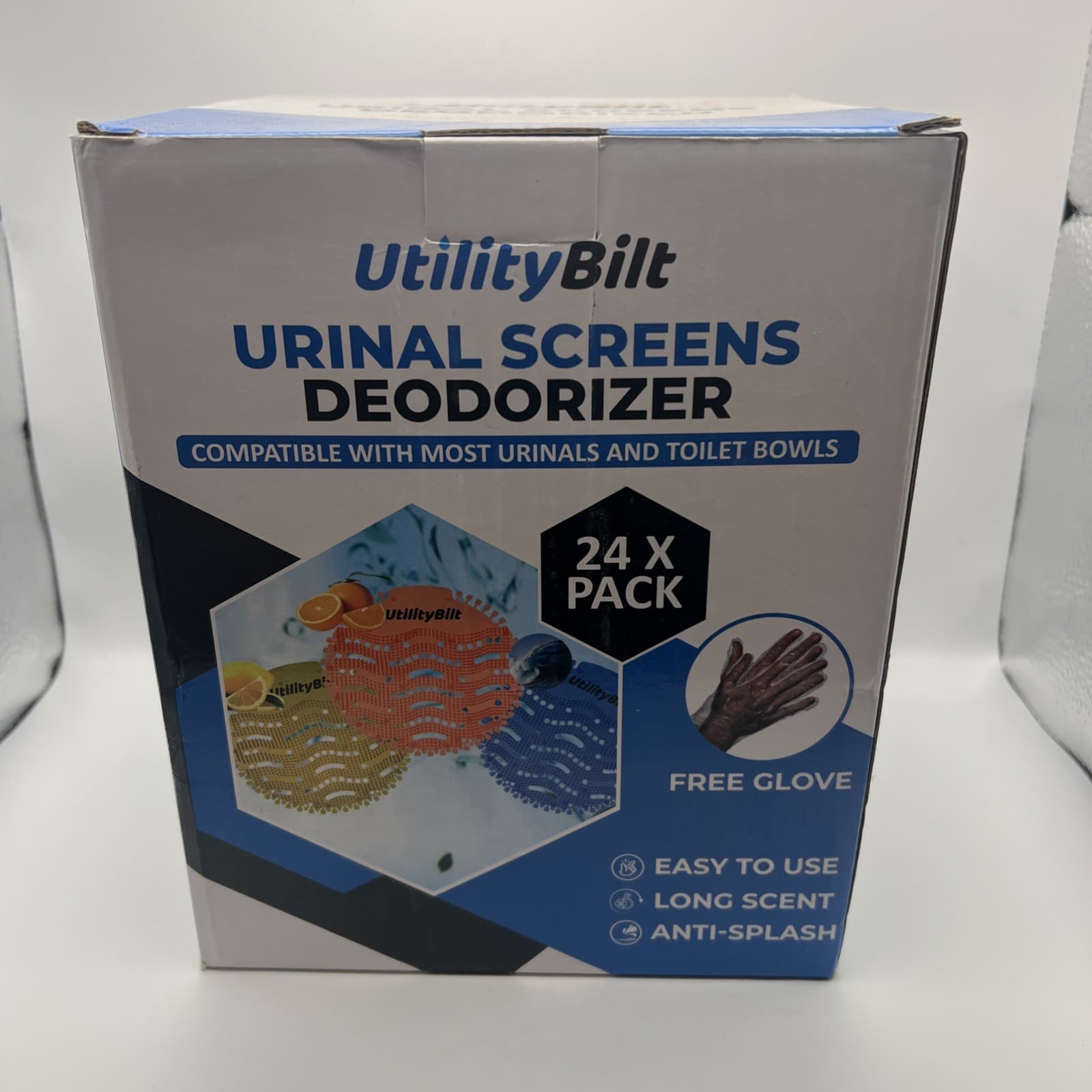 Utilitybilt Urinal Screens Deodorizer 24 Pack. Odor Protection For 30 Days/ 5000