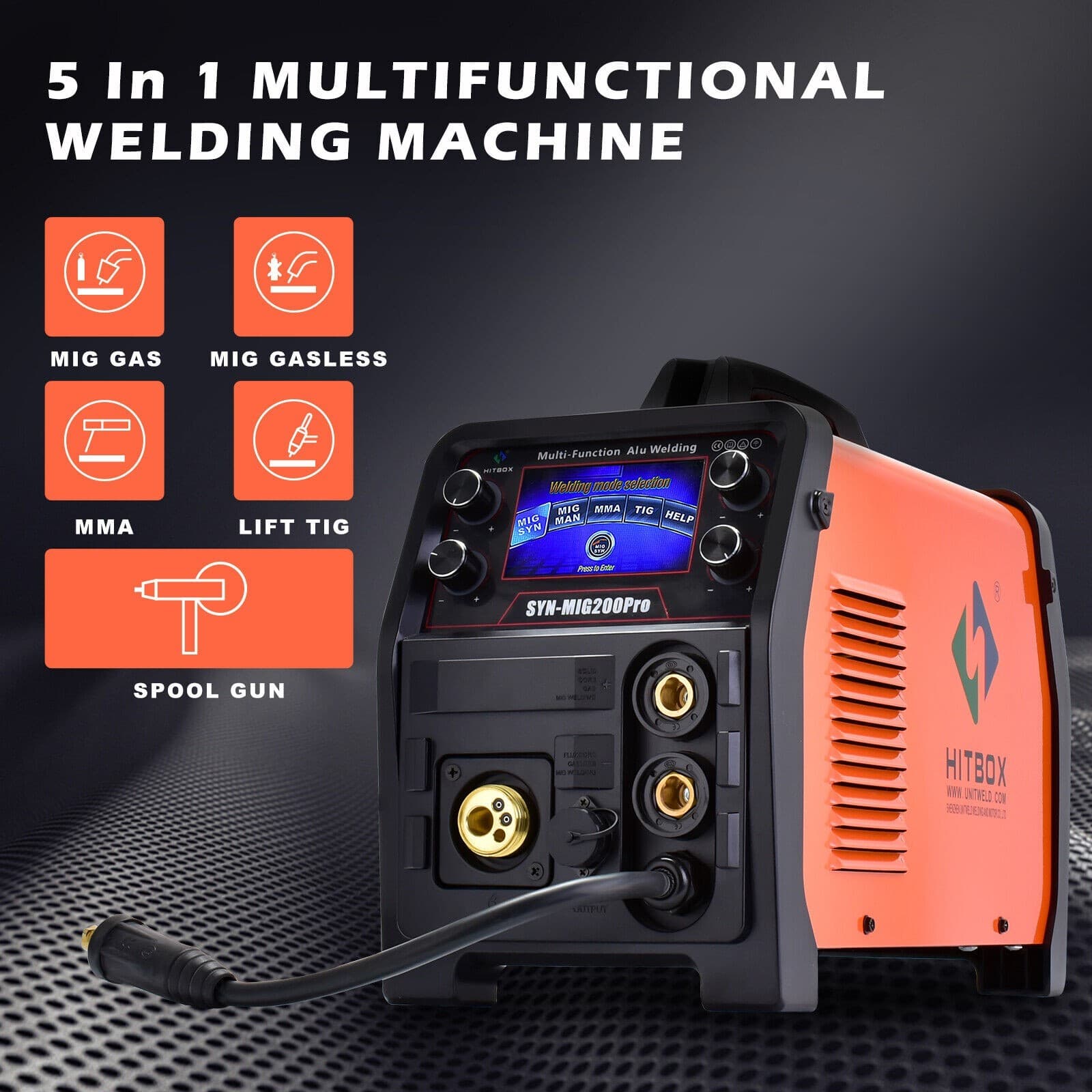 200Amp 5in1 Aluminum MIG Welder 110V 220V TIG MMA MIG Welding Machine 2