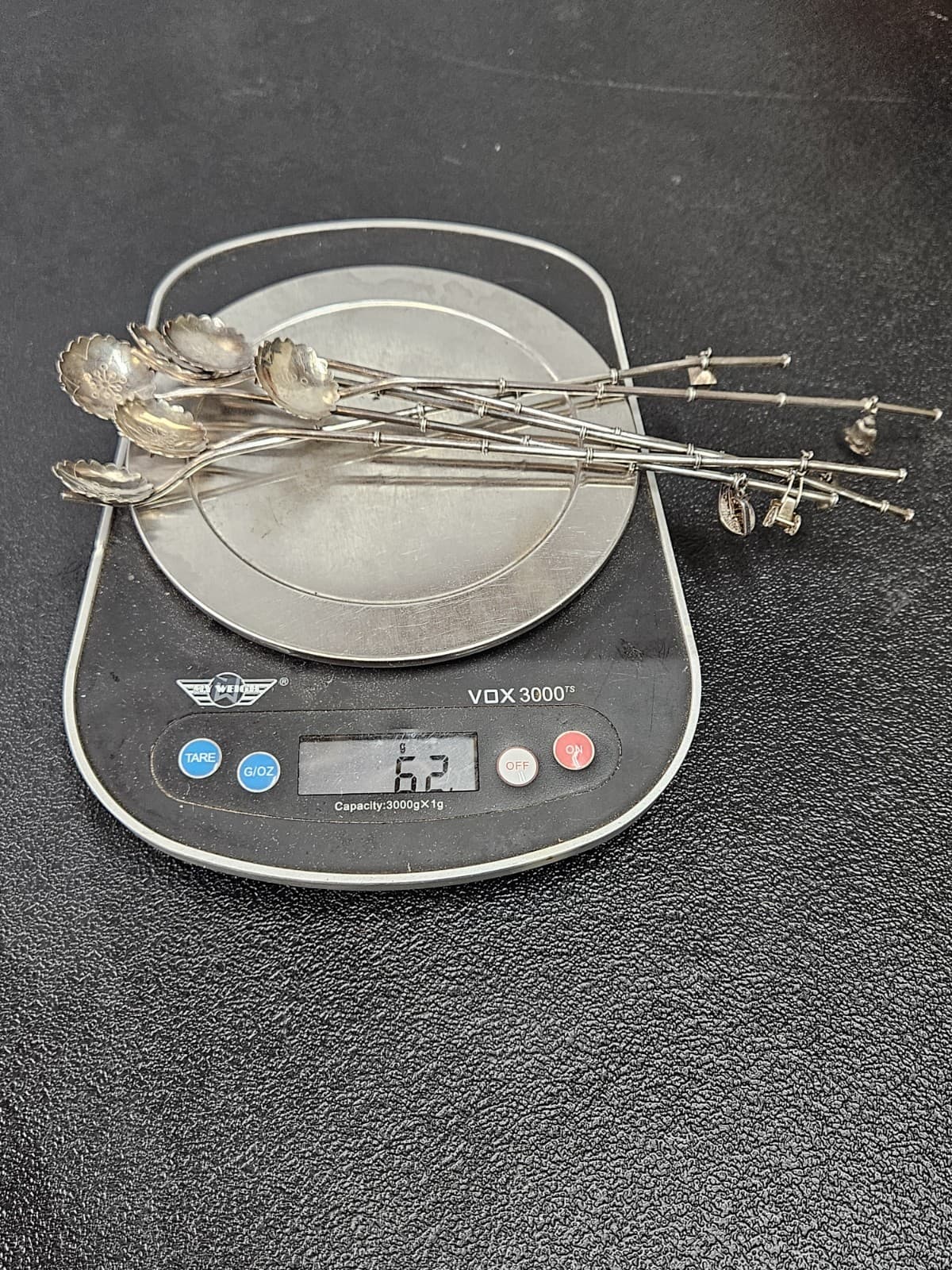 303 Grams Scrap Weight. 950 Silver, 925 Silver, 900 SILVER. FLATWARE 6