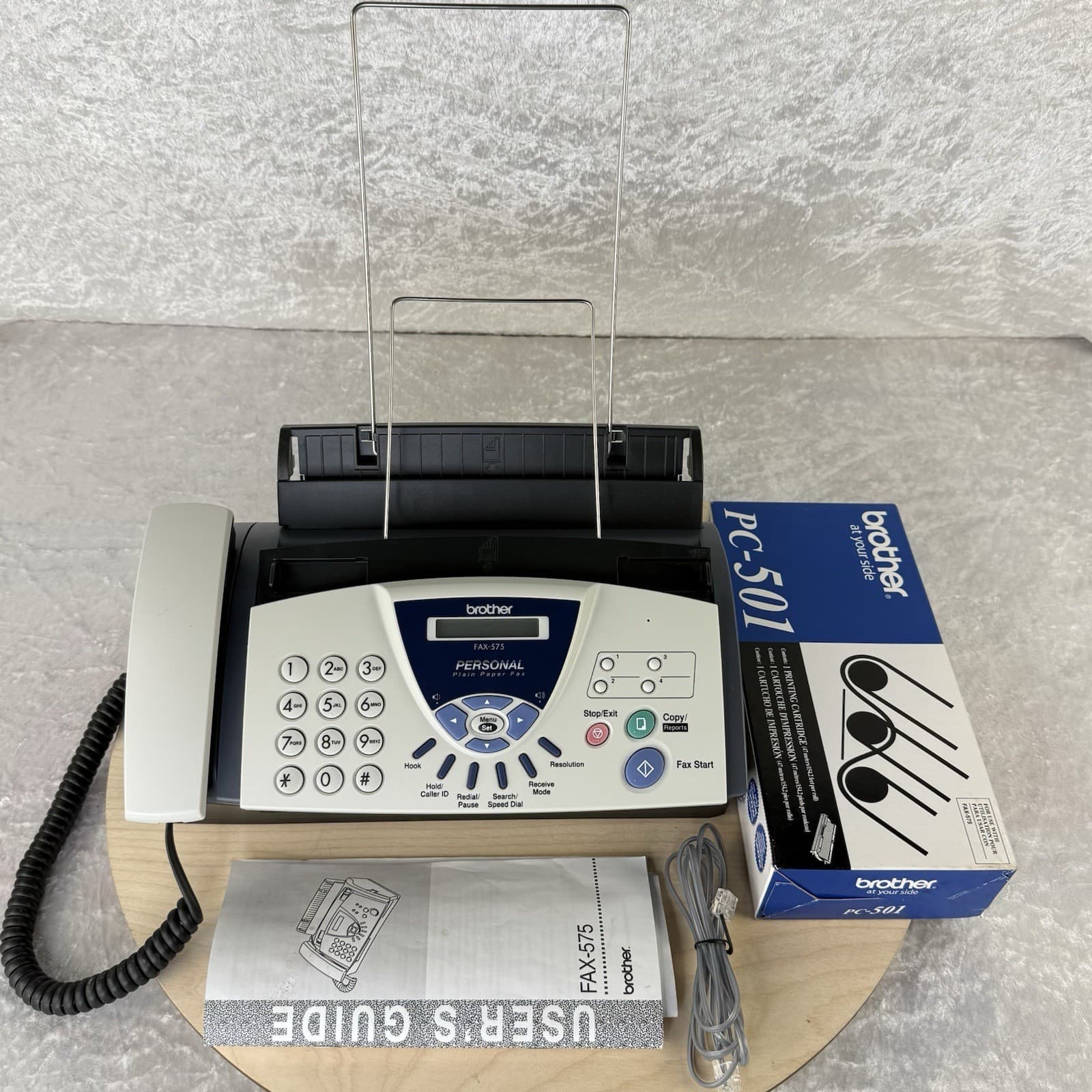 Brother FAX-575 Personal Plain Paper Fax Machine Copier User Guide Print Cartg +