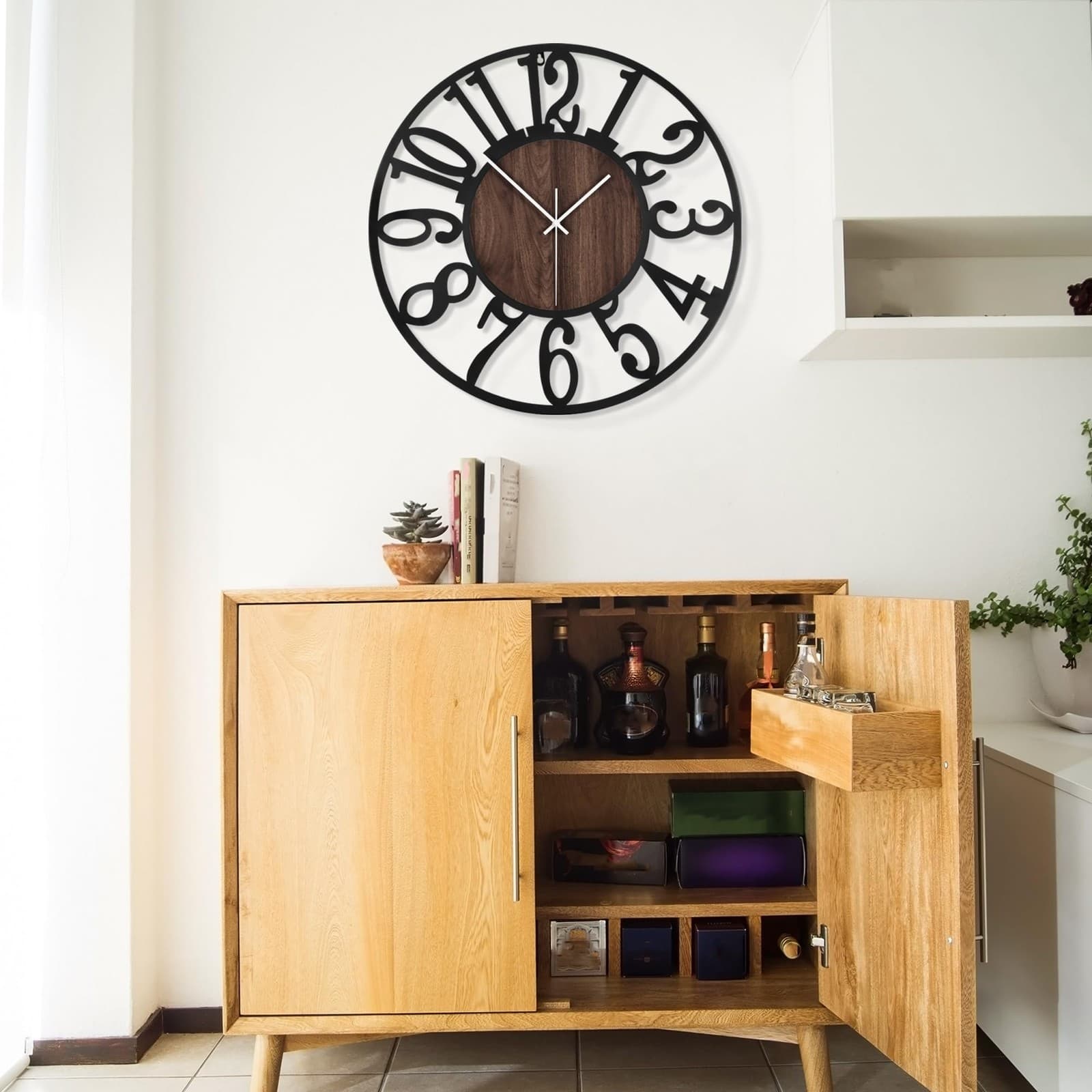 Large Wall Clocks,Silent,Non Ticking,Battery Operated Small Vintage Round Mod... 6