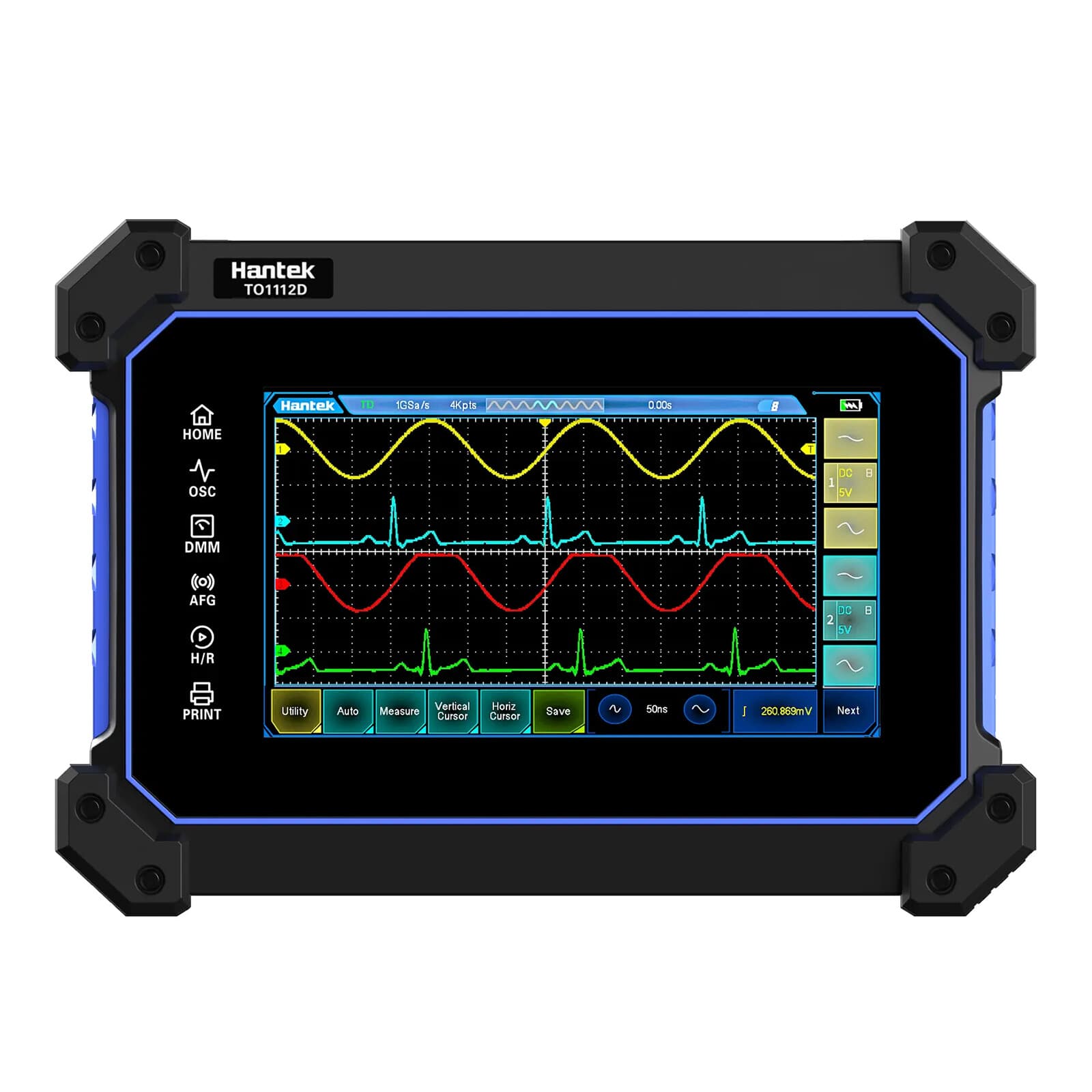 Hantek TO1112 Series Multi-functional Full Touch Screen Oscilloscope 110MHz 2CH 2