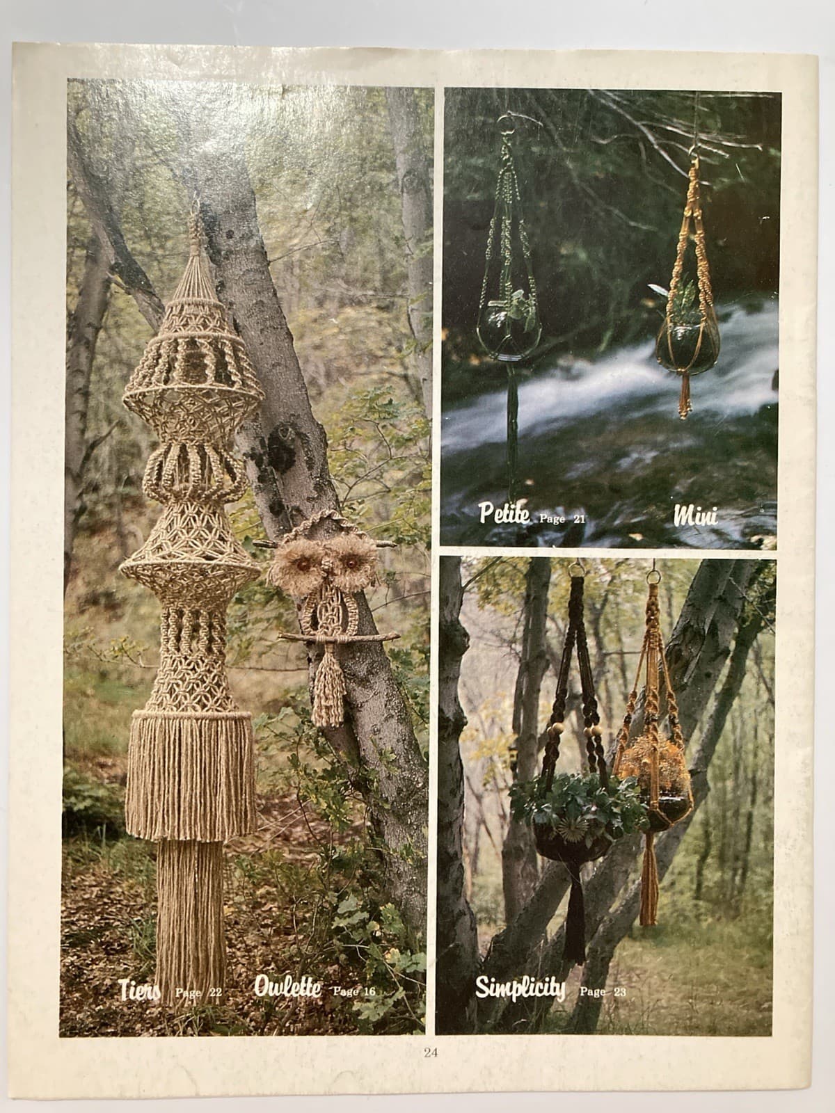Vintage Macrame Elegance 20 Project Patterns Owls Plant Holders Towel Holders 2