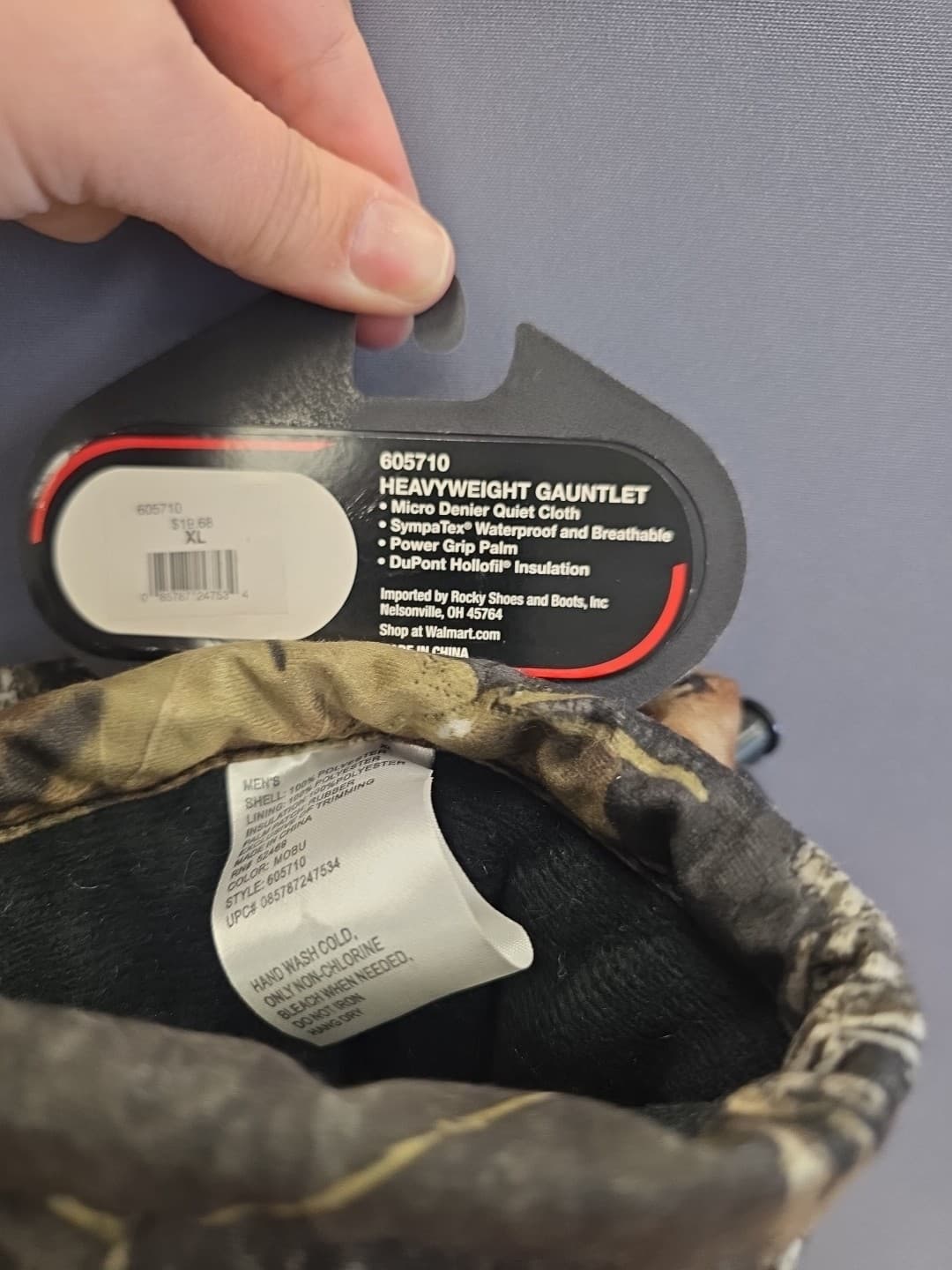 Rocky Outdoor Gear Heavyweight Gauntlet Waterproof Camo Gloves XL NWT Hunting  3