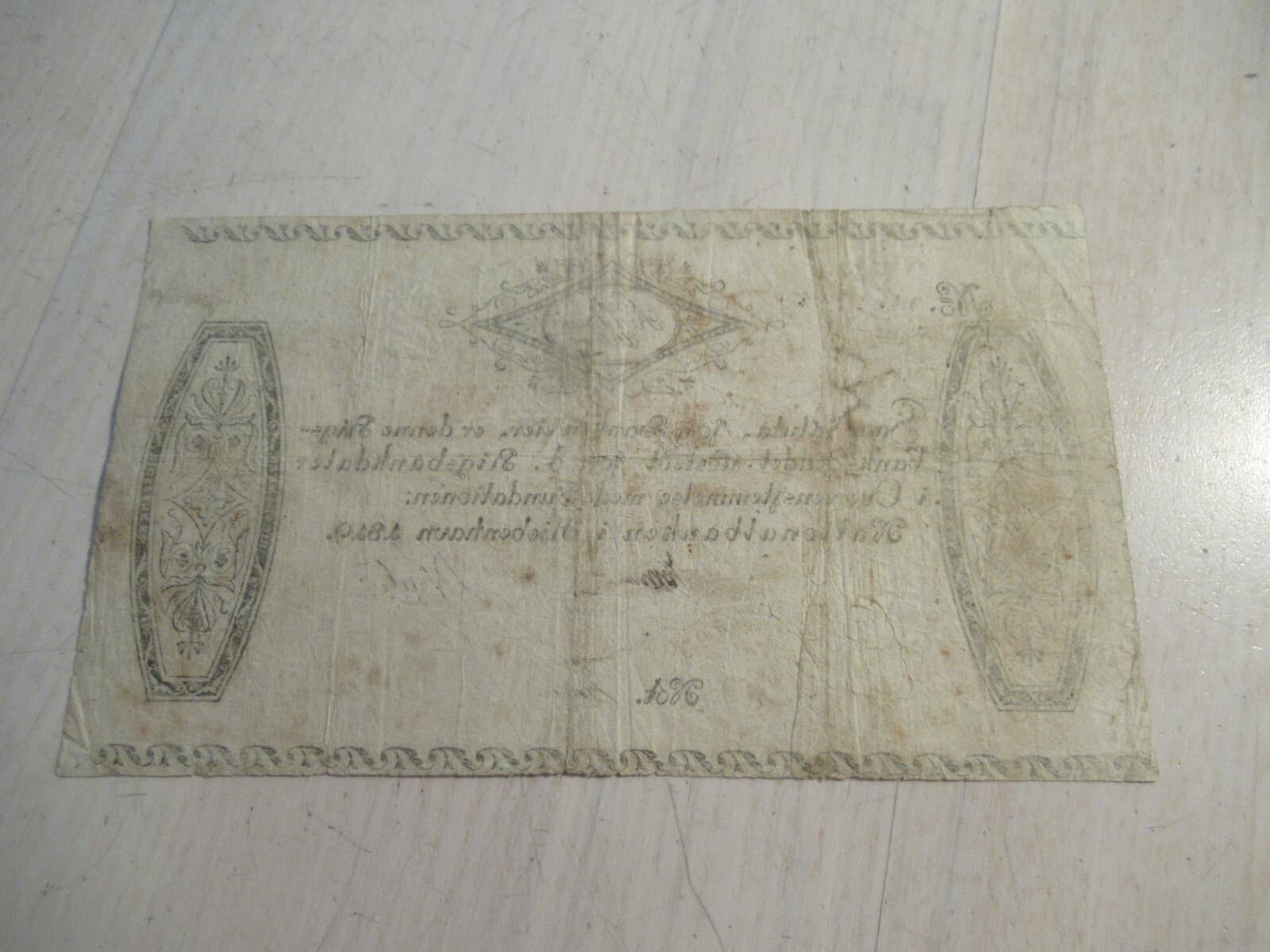1 Rigsbankdaler 1819 Copenhagen Denmark Banknote 2