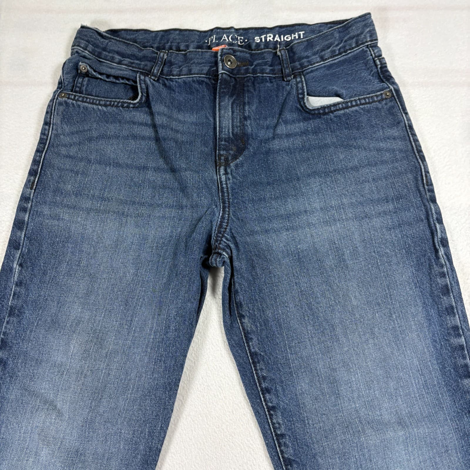 The Children’s Place Boys Jeans Size 16 Straight Fit Blue Denim Classic Wash 4