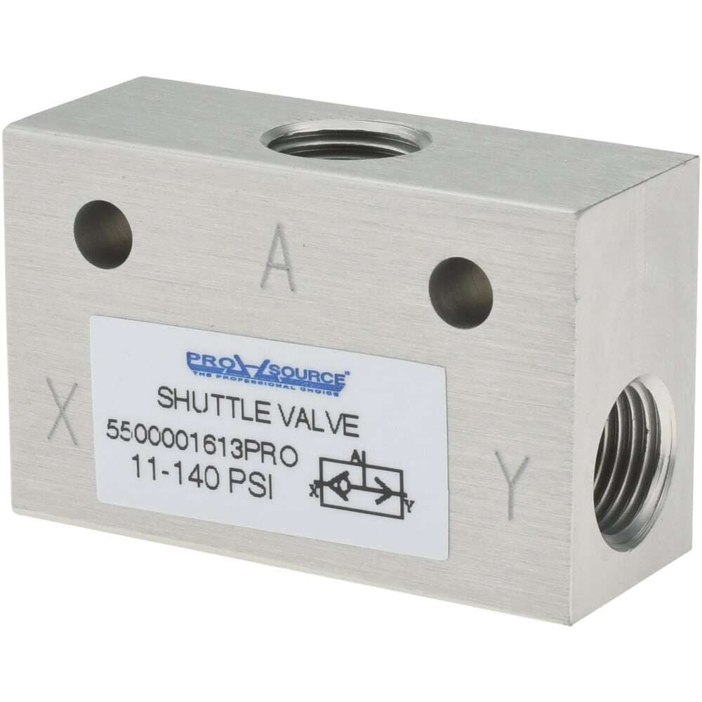 PRO SOURCE 1/8 F NPS Air Control Shuttle Valve: 2 Inlets, 140 max PSI