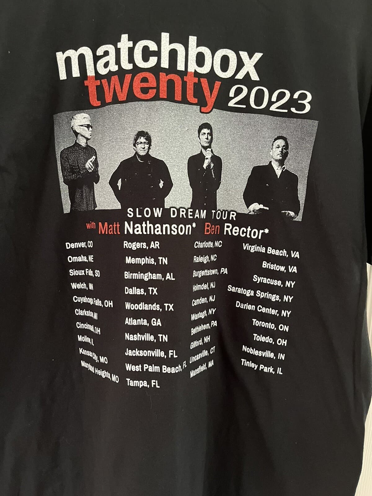 Matchbox Twenty 2023 Slow Dream Tour T Shirt Large 2