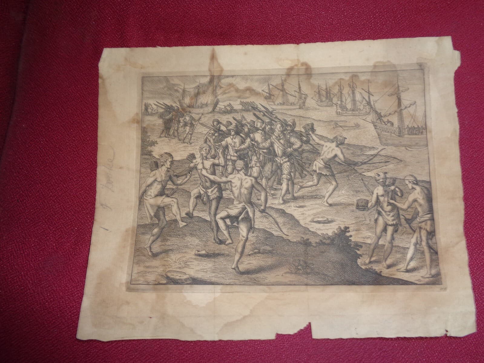 FOUR 1595 ENGRAVINGS & SYNOPSIS OF SIR FRANCIS DRAKE'S 1586 INVASION OF AMERICA 3