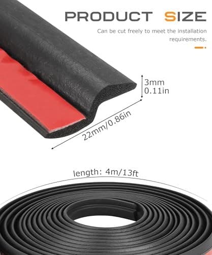 13Ft Rubber Seal Strip,Automotive Weather Stripping,Car Accessories Z Shape  3