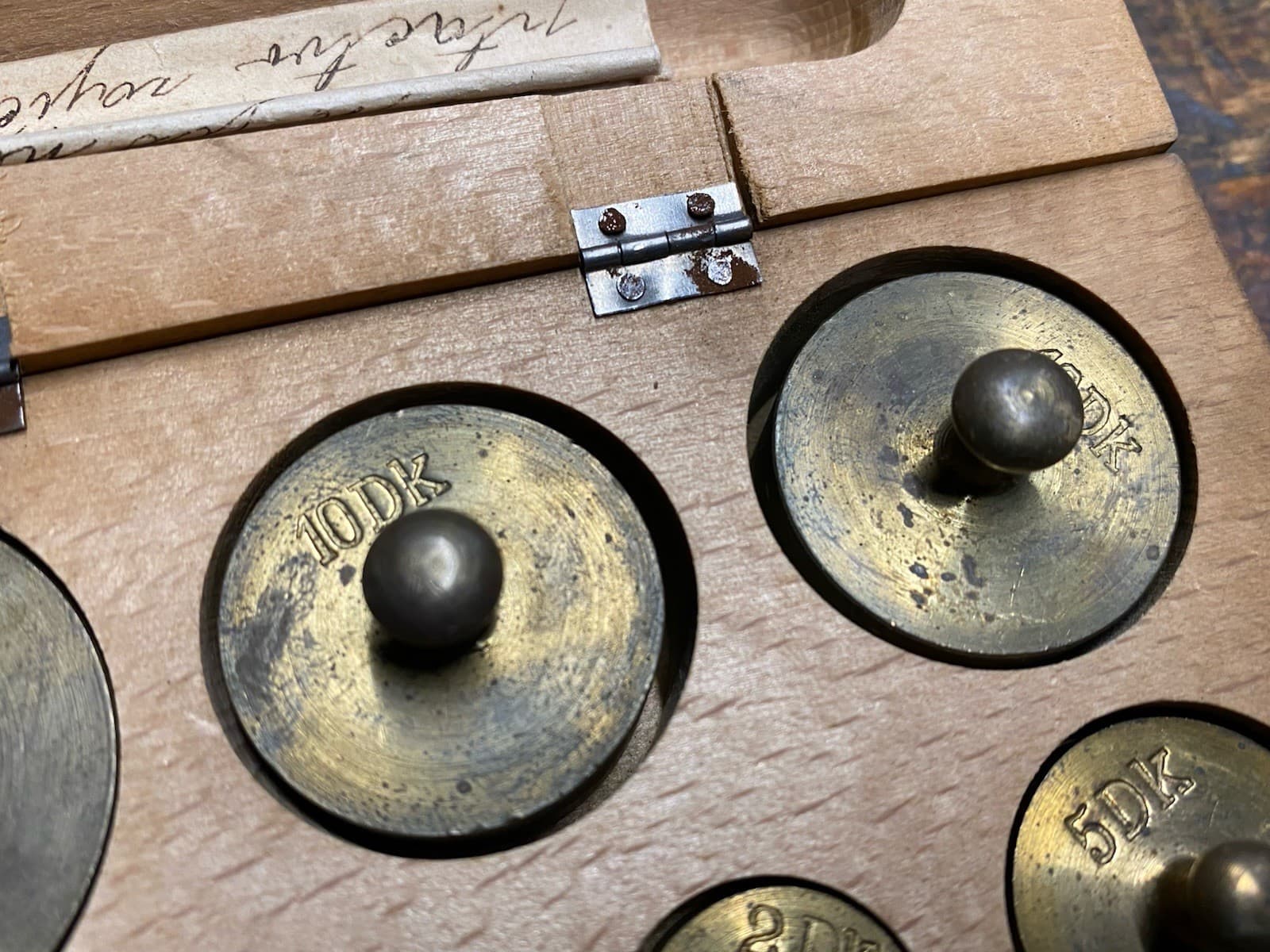 Vintage Brass Ballance  scale weights Set 3