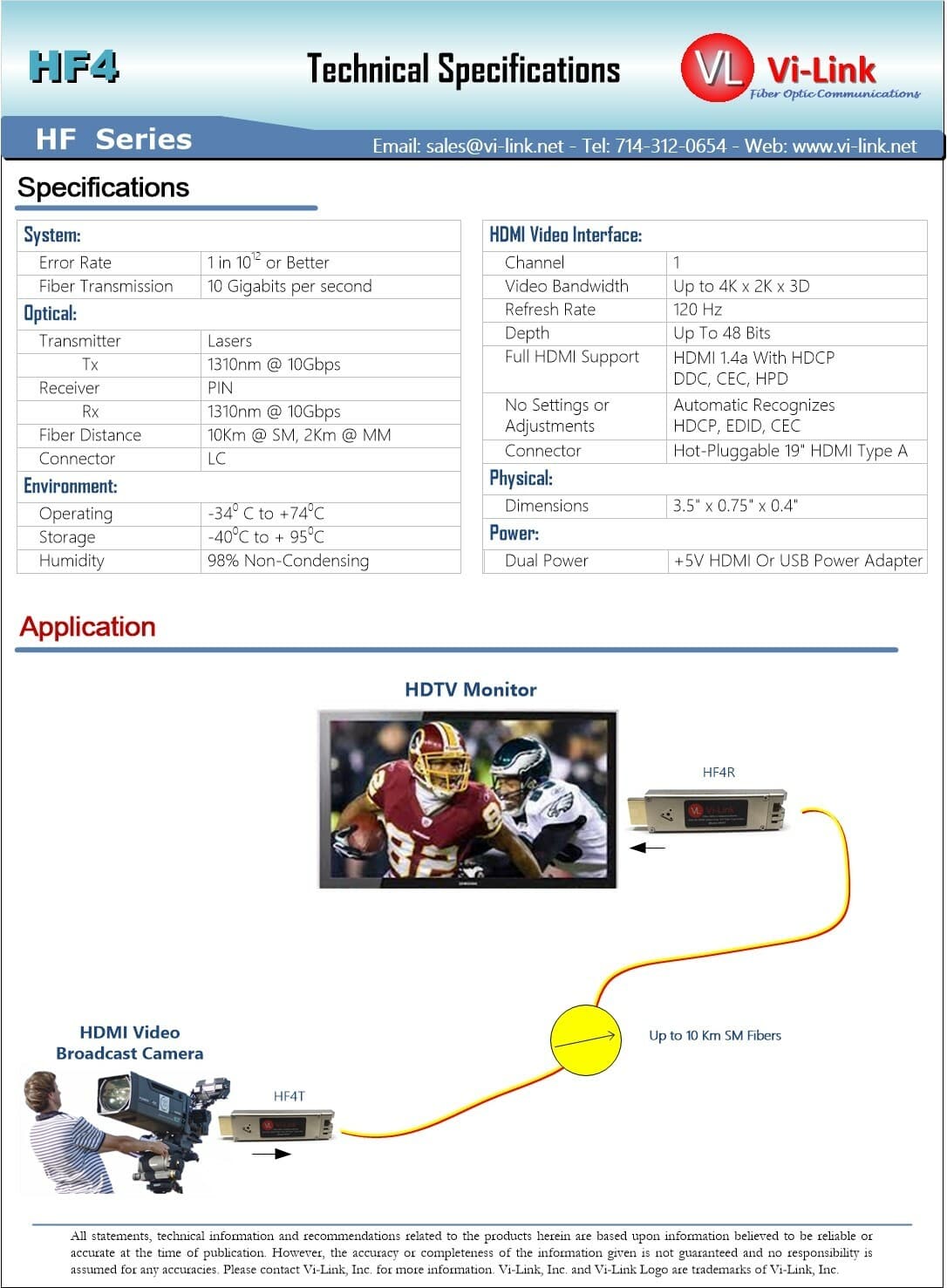 4K HDMI Video to Fiber Extender 5