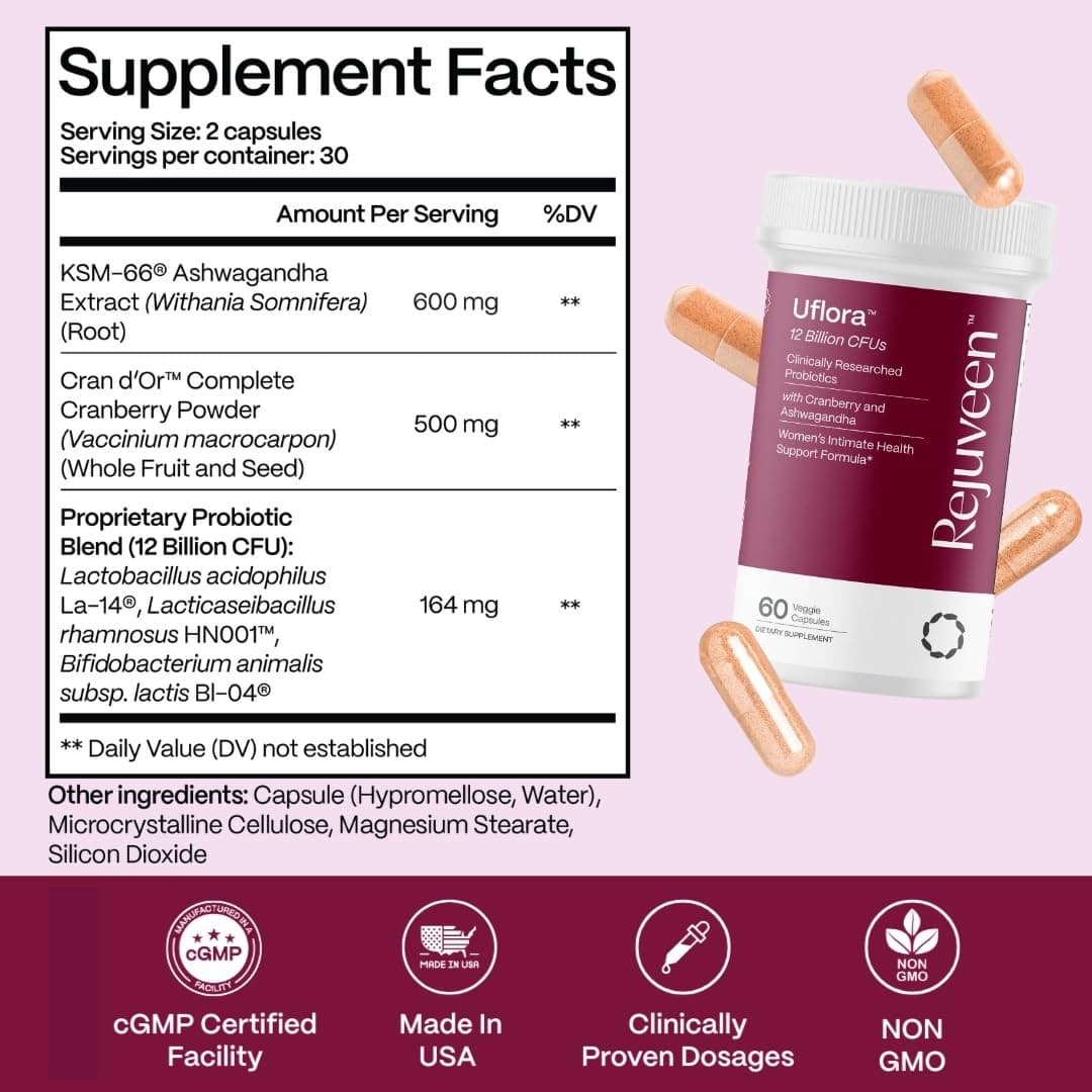 Rejuveen Uflora Vaginal Probiotics | Supports Vaginal Health Moisture & Yeast... 5