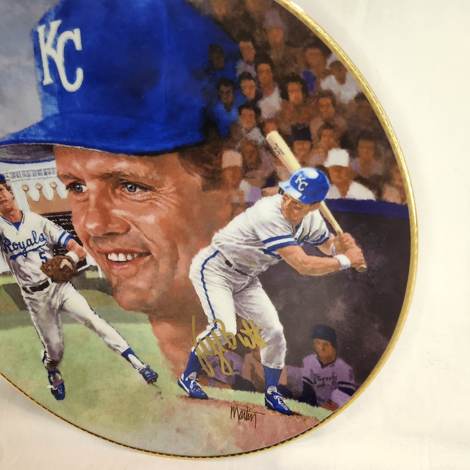 GEORGE BRETT KC ROYALS KANSAS CITY Gartlan Signed Plate Limited ED Auto BASEBALL 3