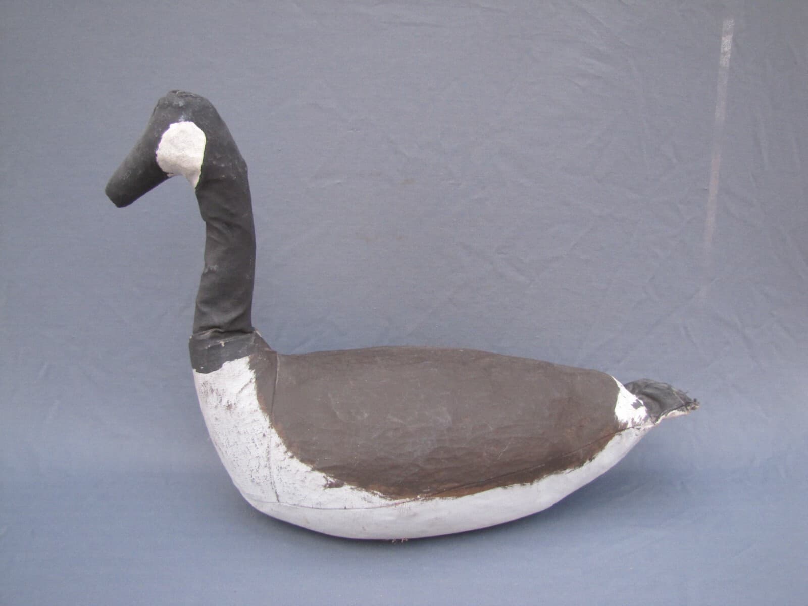 Antique Canada Goose Decoy Straw Stuffed Canvas Working Decoy Folk Art Nebraska