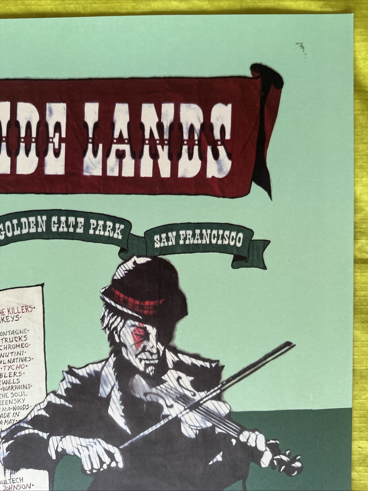 OUTSIDE LANDS 2014 POSTER Kayne West TOM PETTY killers Death Cab ARTIC MONKEYS 3