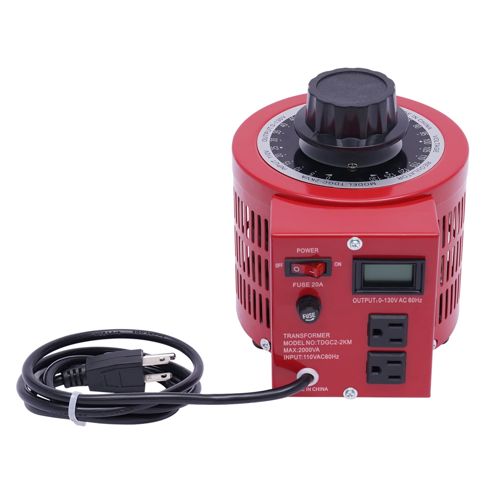 20Amp Variable Transformer Auto AC Voltage Regulator Power Supply 2000VA Max US 5