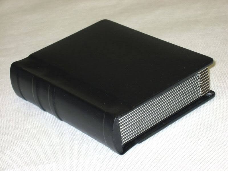 Professional 4x6 black silver edged Album - 24 photos  (Engraving Available) 2