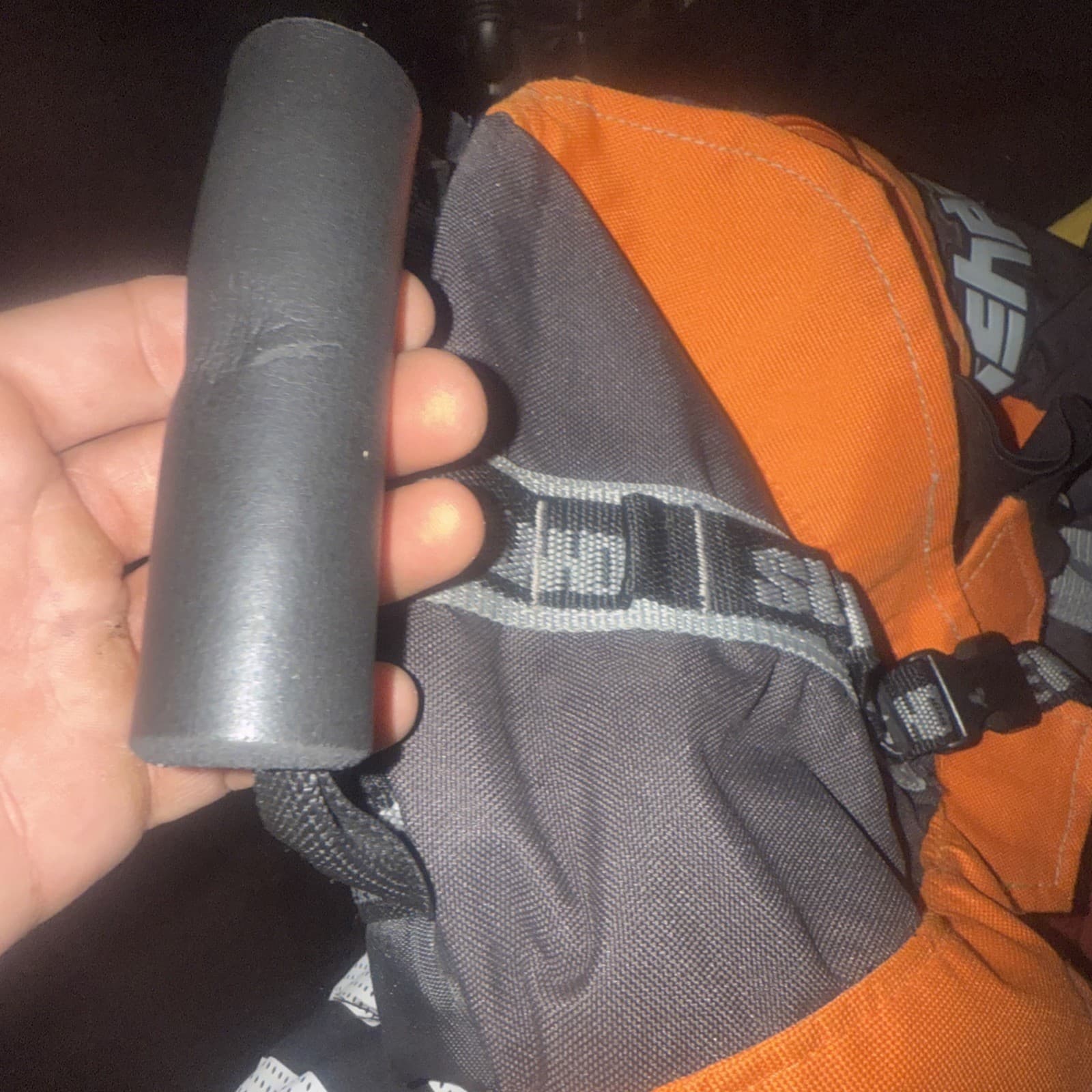 Vintage Senate Skater RollerBlade Travel Gear Backpack Orange Black Skate Holder 6