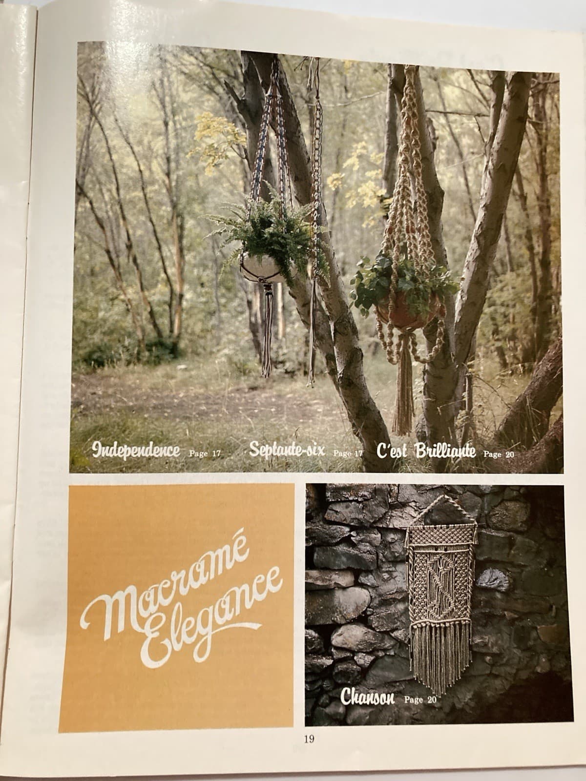 Vintage Macrame Elegance 20 Project Patterns Owls Plant Holders Towel Holders 4