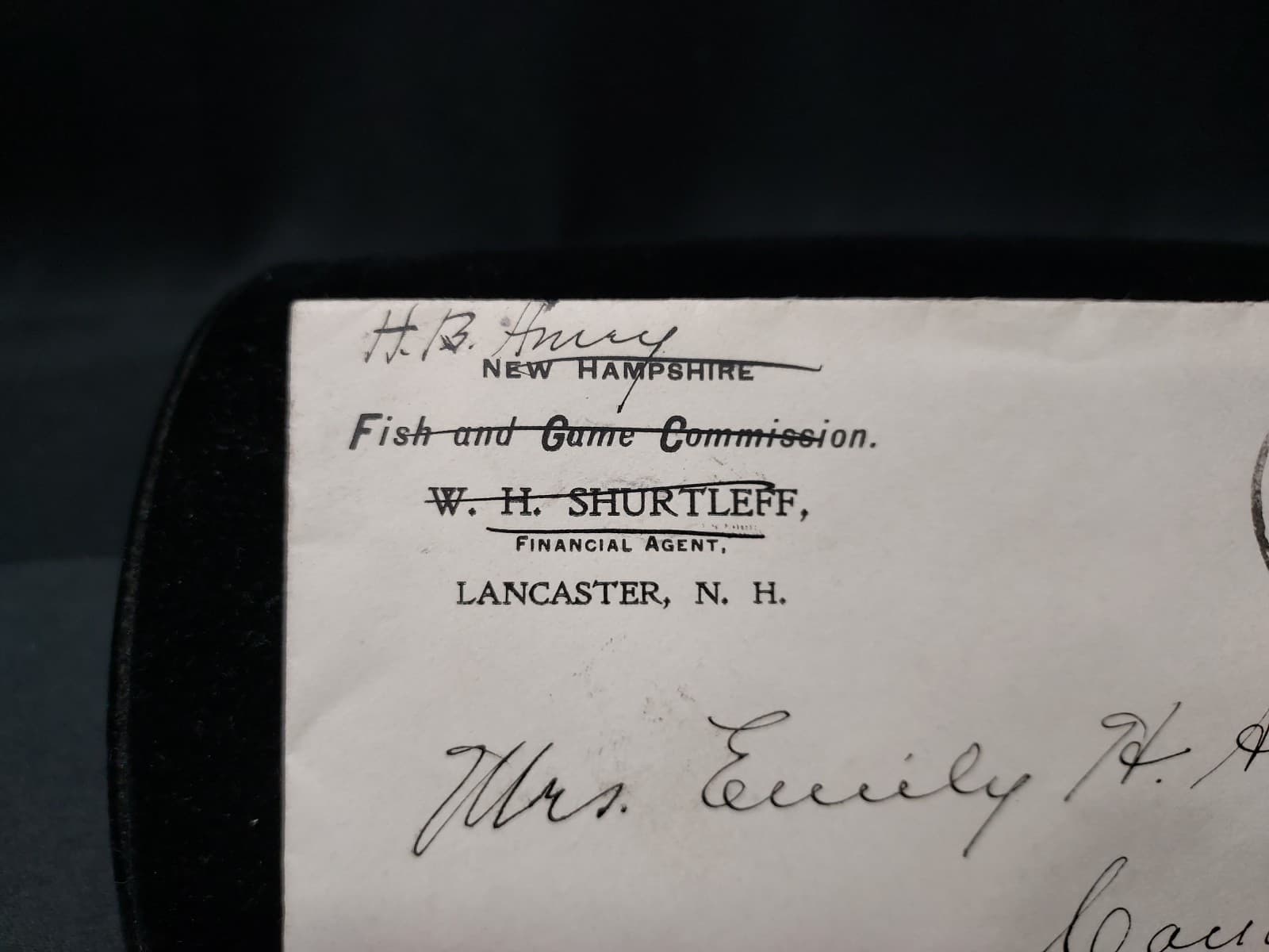 1897 New Hampshire Fish & Game Agent Envelope Fishing Hunting Lancaster NH 2