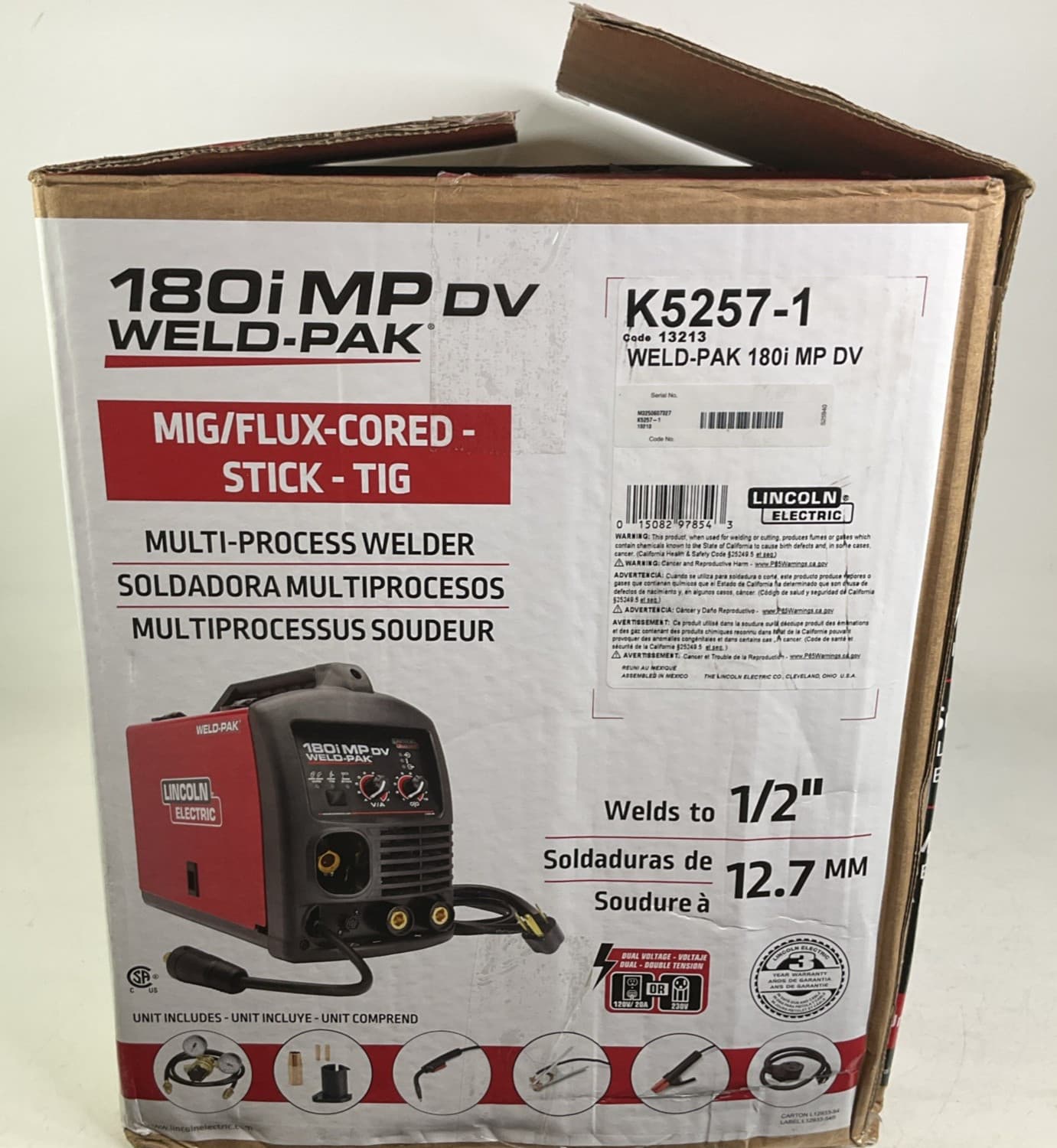 NEW Lincoln Electric K5257-1 Weld Pak 180i MP DV MIG Flux Cored Stick TIG Welder 5