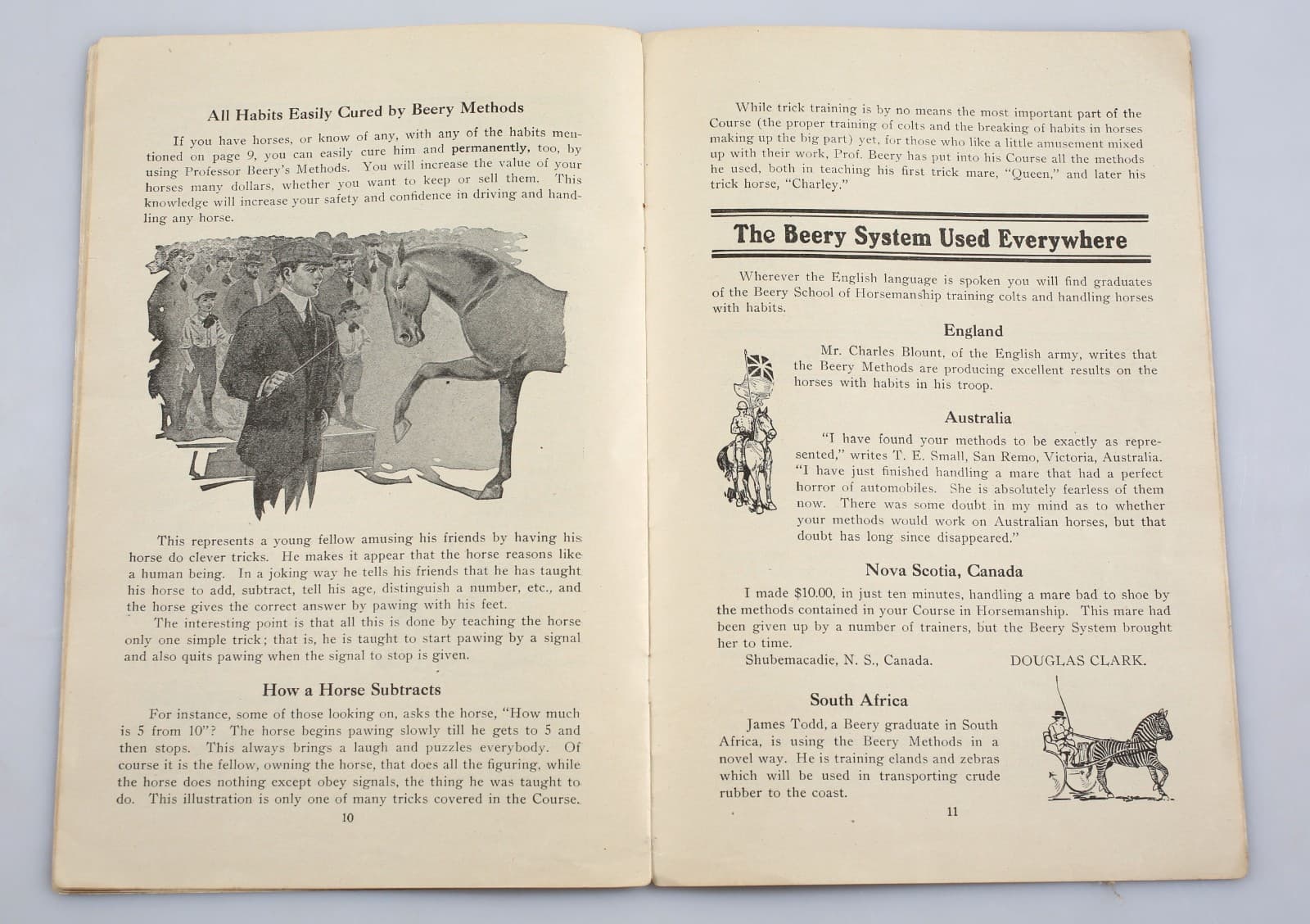 Vintage Beery School of Horsemanship Booklet How To Break & Train Horses c. 1900 5