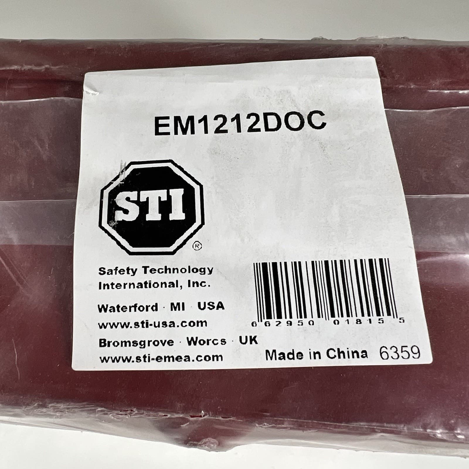 STI EM1212DOC Red Metal System Record Documents Box NEW 12” x 12” x 4” 3