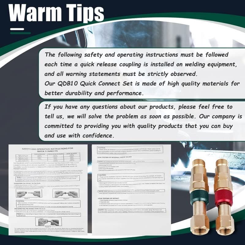 QDB10, Quick Connect/Disconnect Device For Torch To Hose Made Of High Quality 6