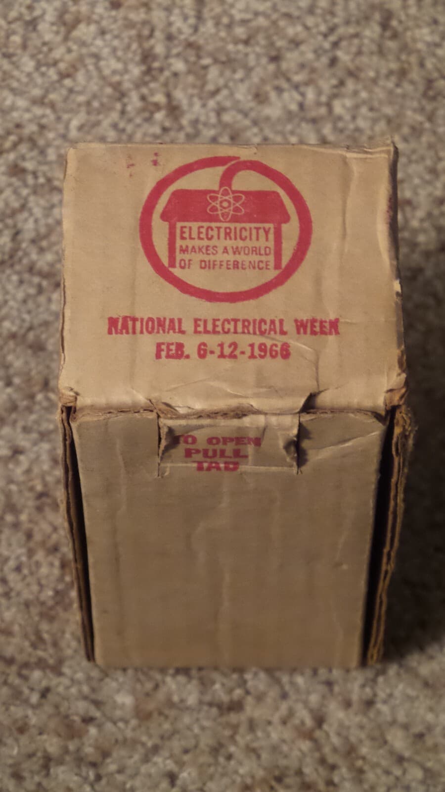 Vintage Reddy Kilowatt Advertising Light Bulb with NSP Box & Bulb Included Works 4