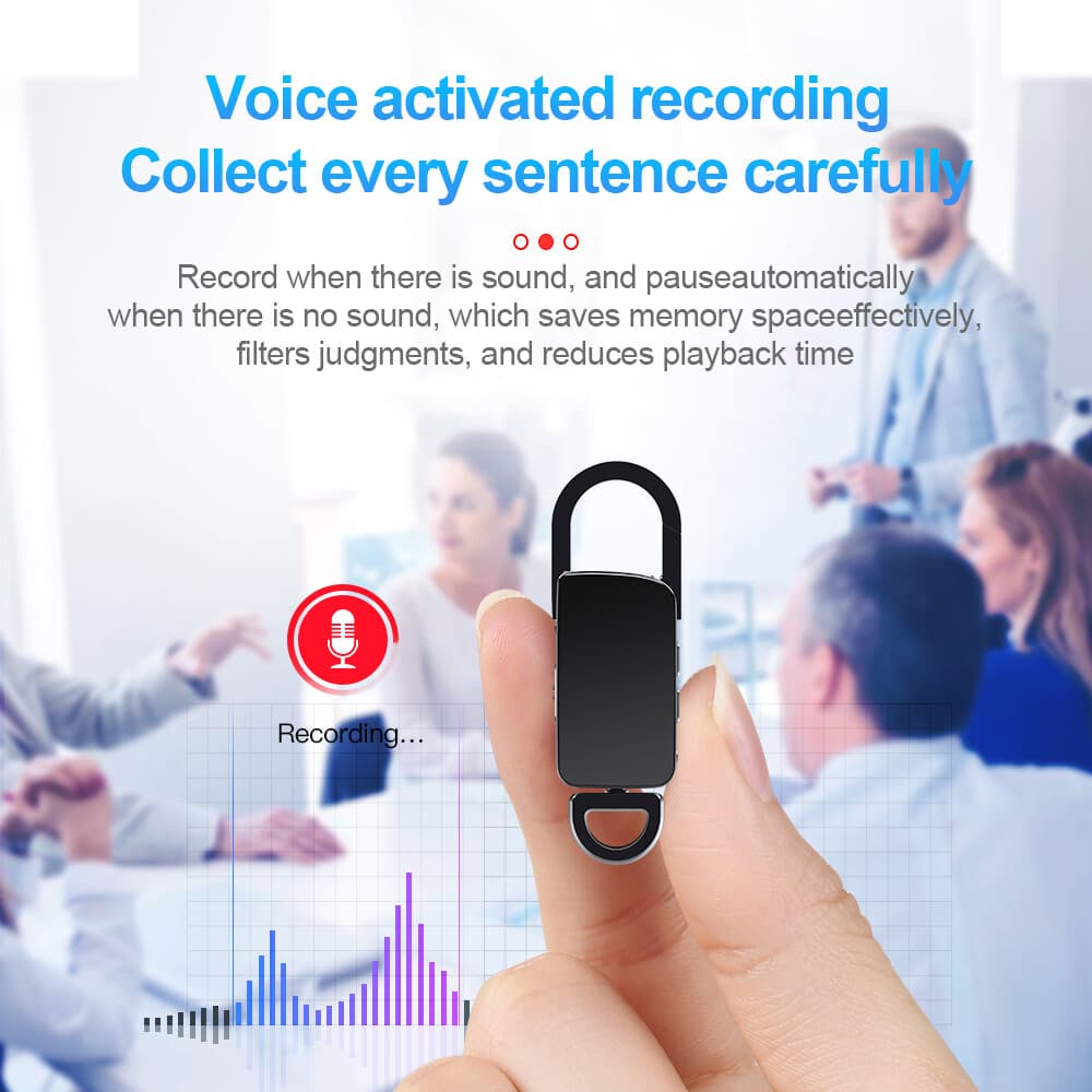 Mini Hidden Spy Digital Audio Recorder Voice Activated Key Chain MP3 Dictaphone 4