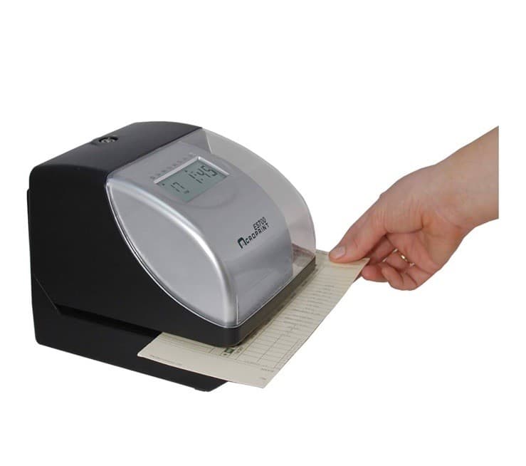 Acroprint ES700 Electronic Time Card Clock Recorder with Keys, Manual Power Cord 6