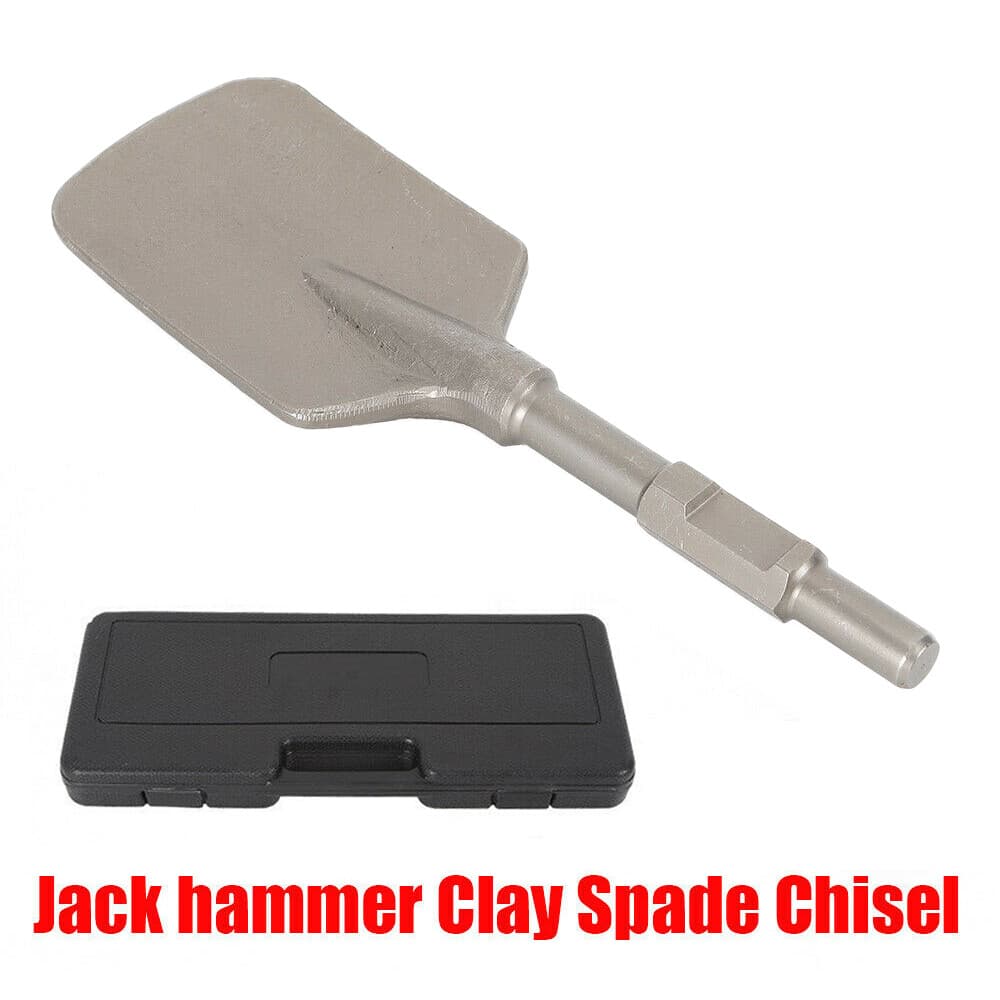 US Jack Hammer Clay Spade Shovel Chisel Bit 1-1/8" Hex Shank Demolition Hammer 3