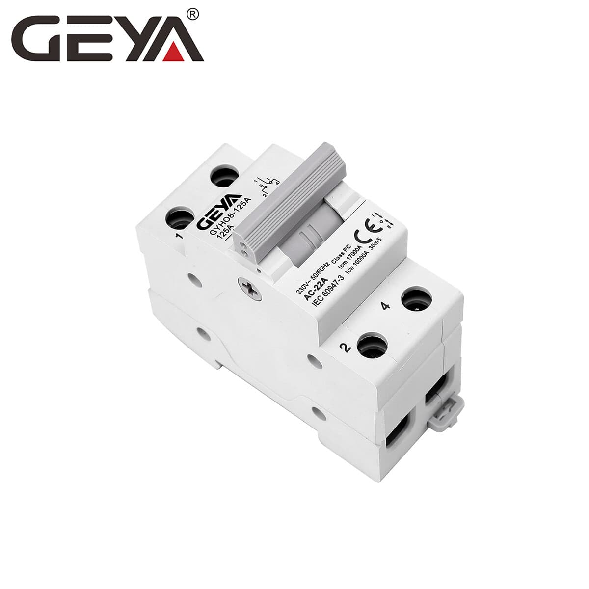 GEYA Manual Changeover Transfer Switch 1P 125A Dual Power 400V Grid & Generator 5