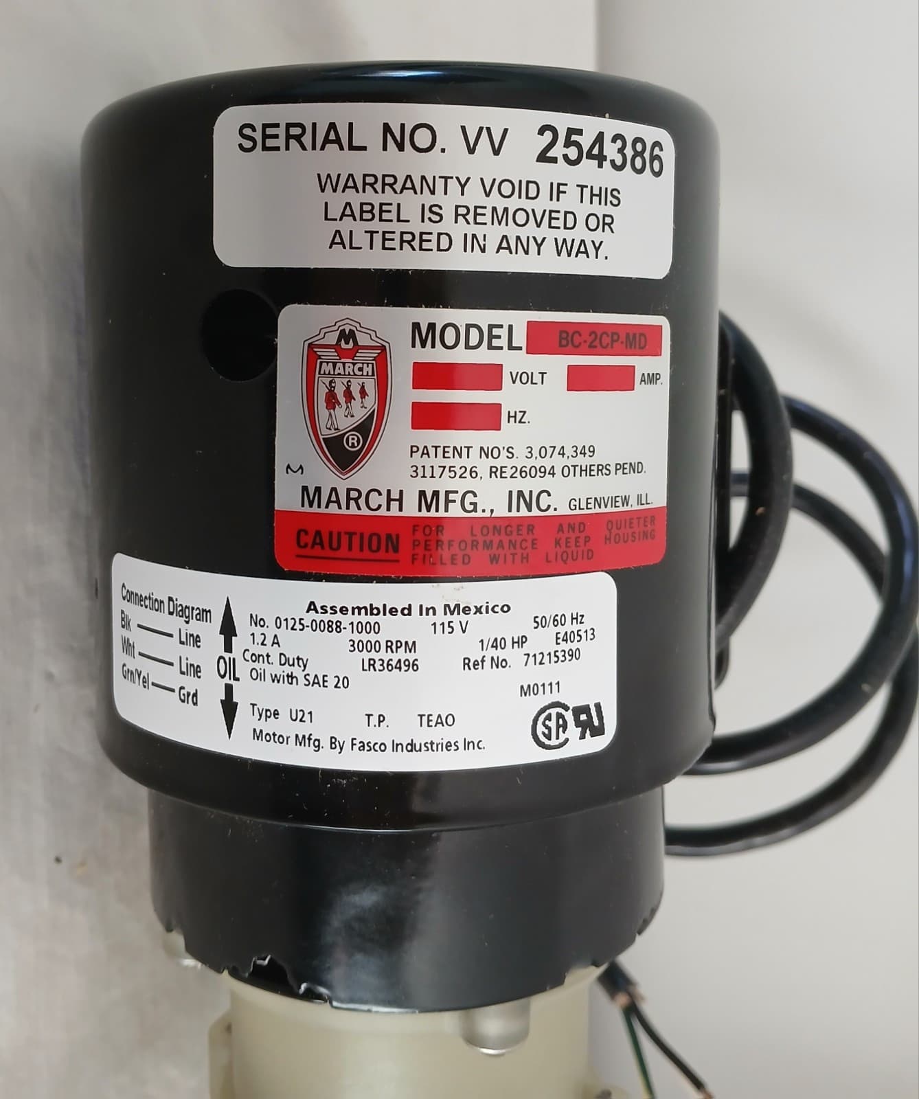 MARCH Pump  MODEL BC-2CP-MD. New. Free Shipping 6