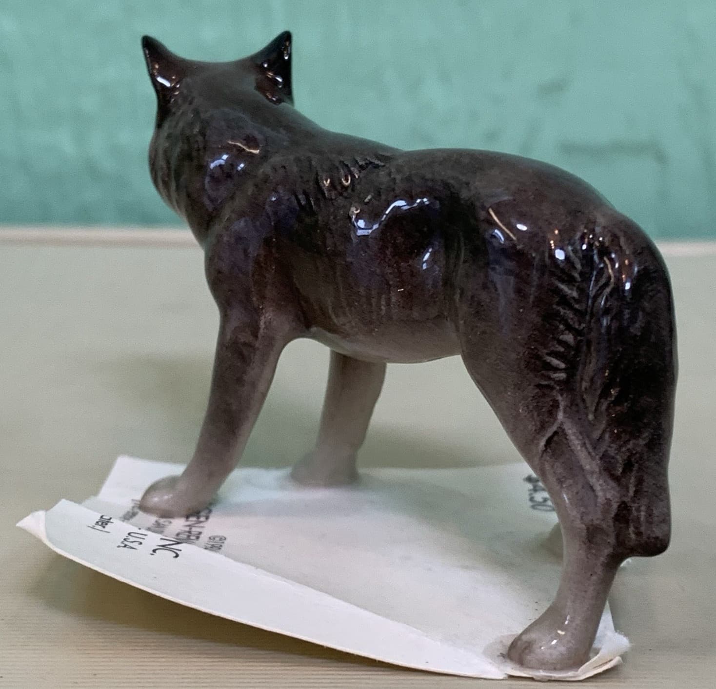 VINTAGE Miniature Hagen Renaker Gray Mama Wolf READ 3