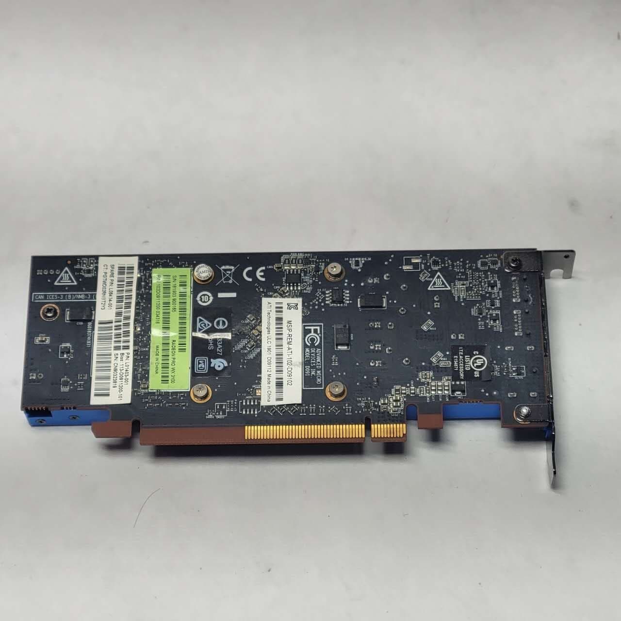 AMD Radeon PRO WX 3100 WX3100 4GB GDDR5 Graphics Video Card Low Profile 3
