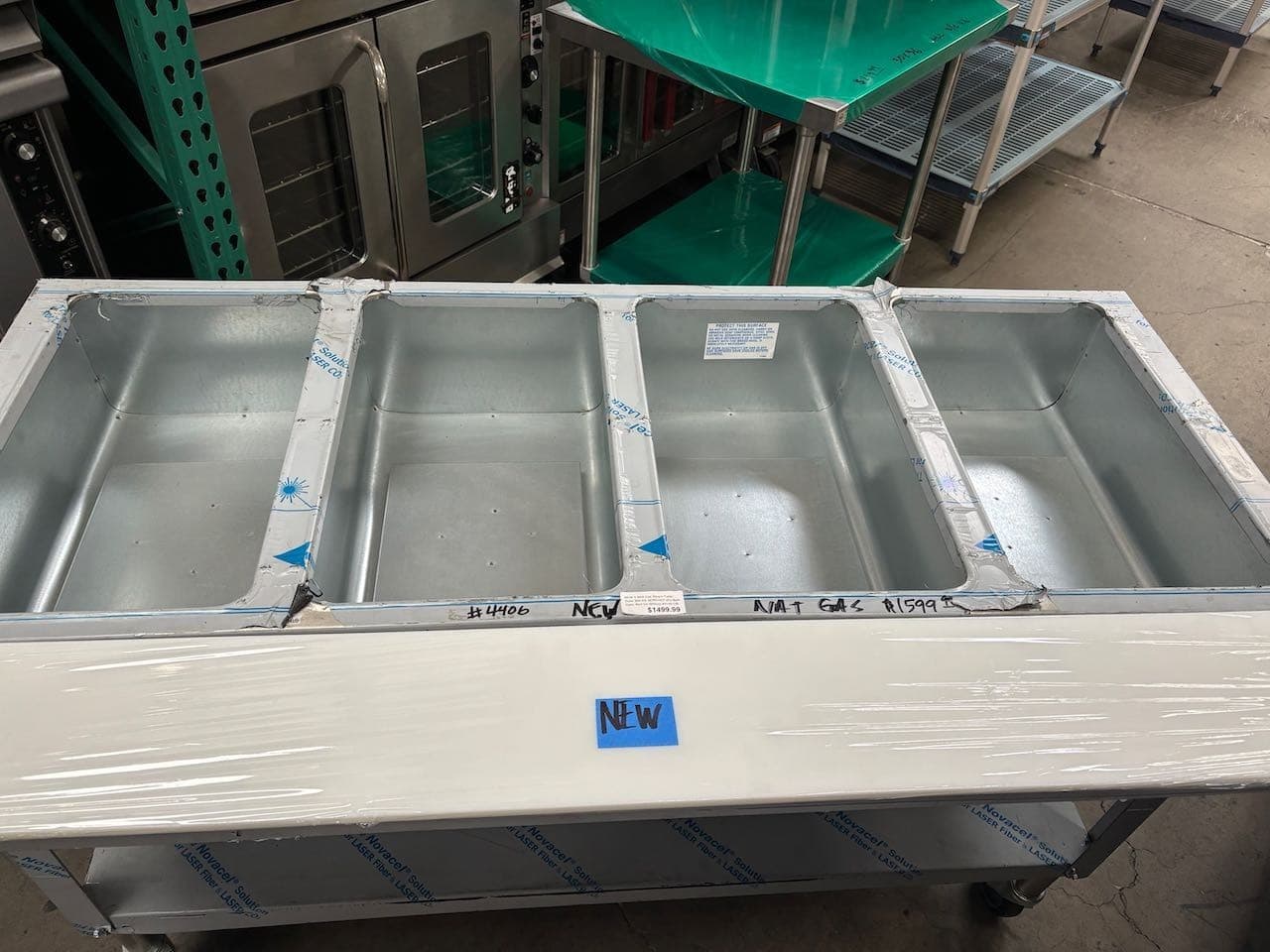 NEW 4 Well Gas Steam Table Duke 304-DB AEROHOT Dry Bath Open Well #4149-OB 3