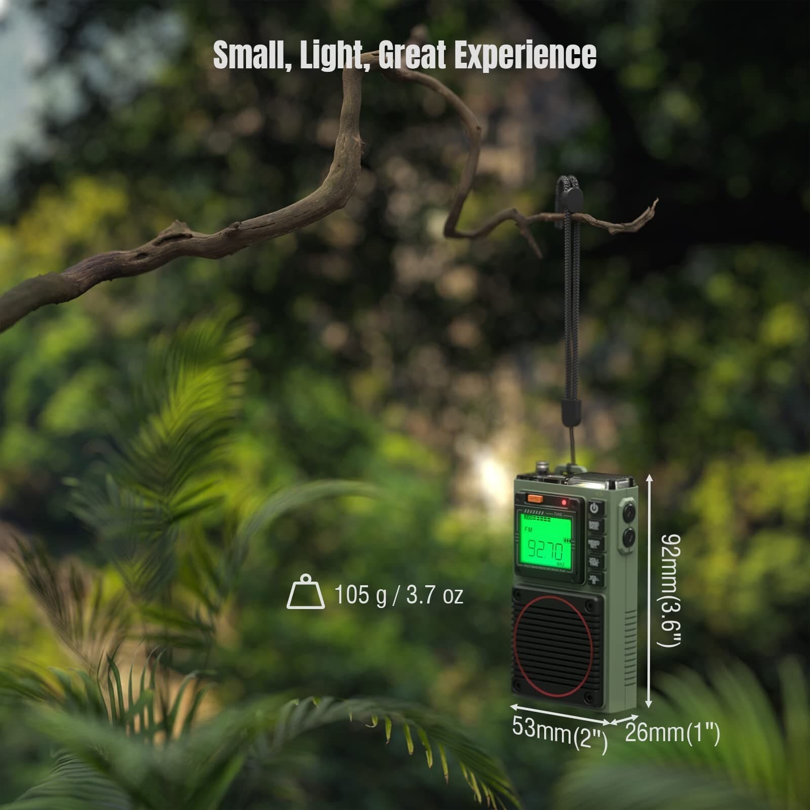 Raddy RF75A APP Control Shortwave Radio AM/FM/VHF/SW/WB Weather Radio Bluetooth 5