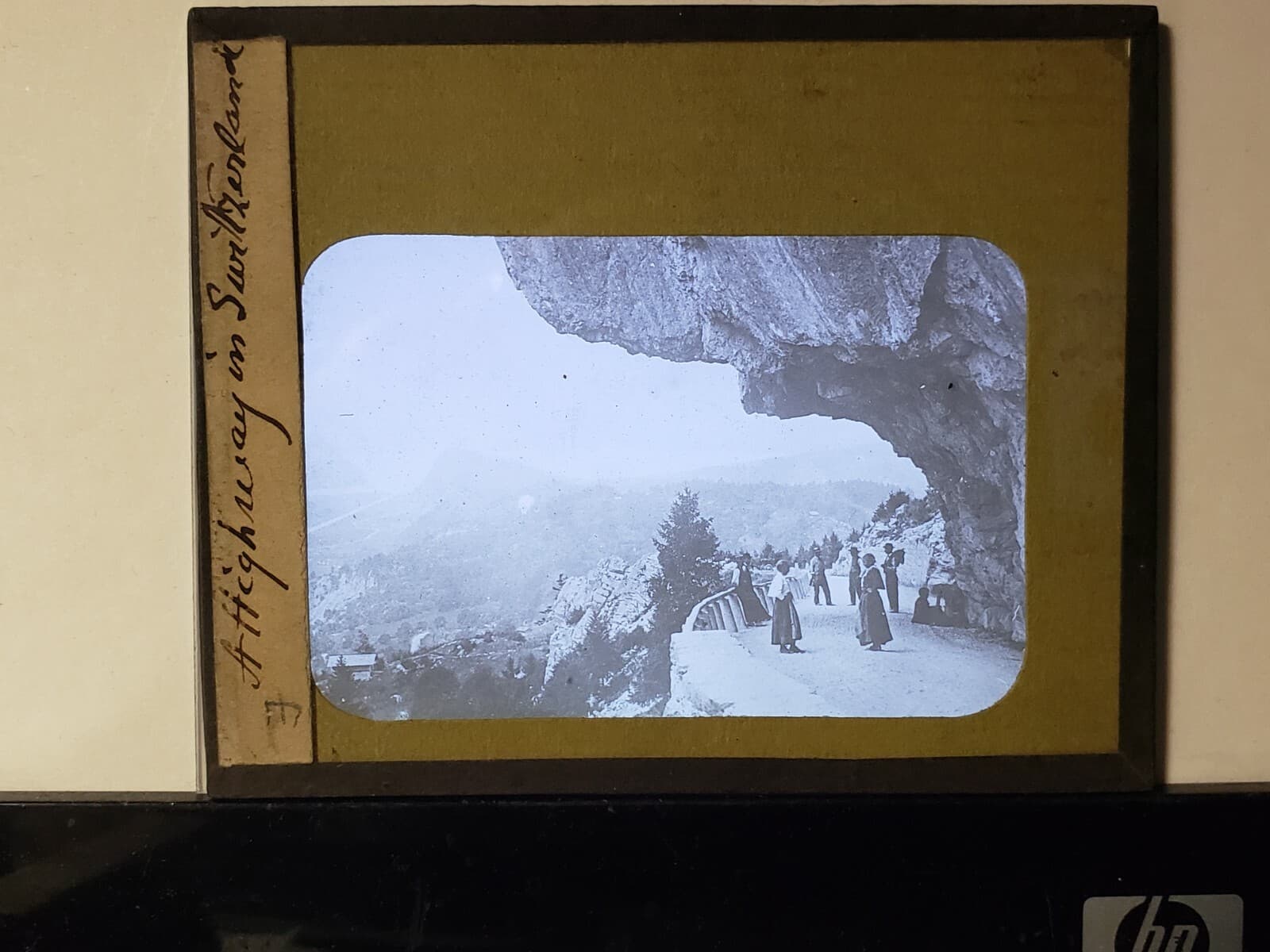 A Highway in Switzerland, c1900's, Magic Lantern Glass Slide 3